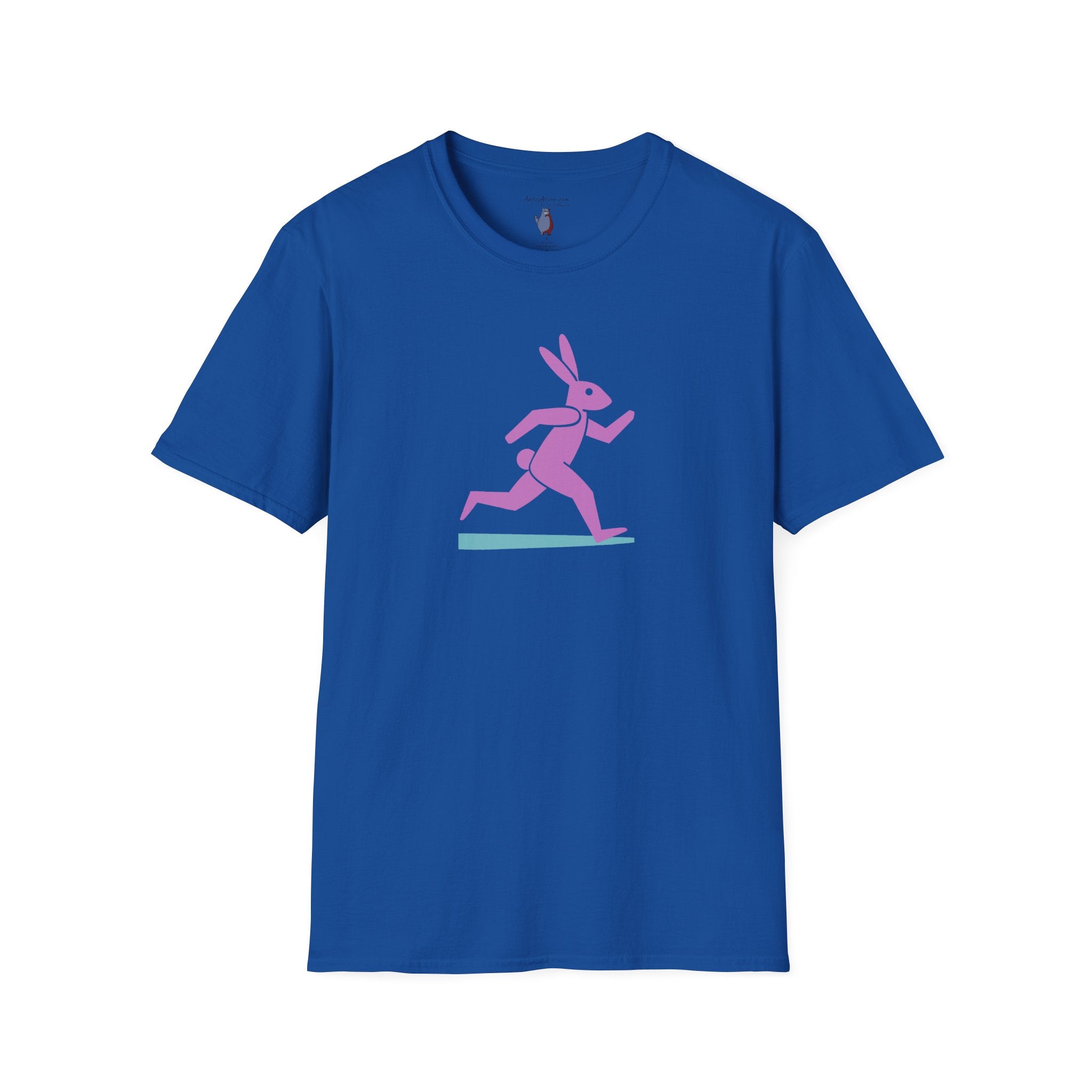 Midwest Modern Run Rabbit Run #4- 100% Cotton Graphic Tee - animal lovers, rabbit, bunny, easter, spring