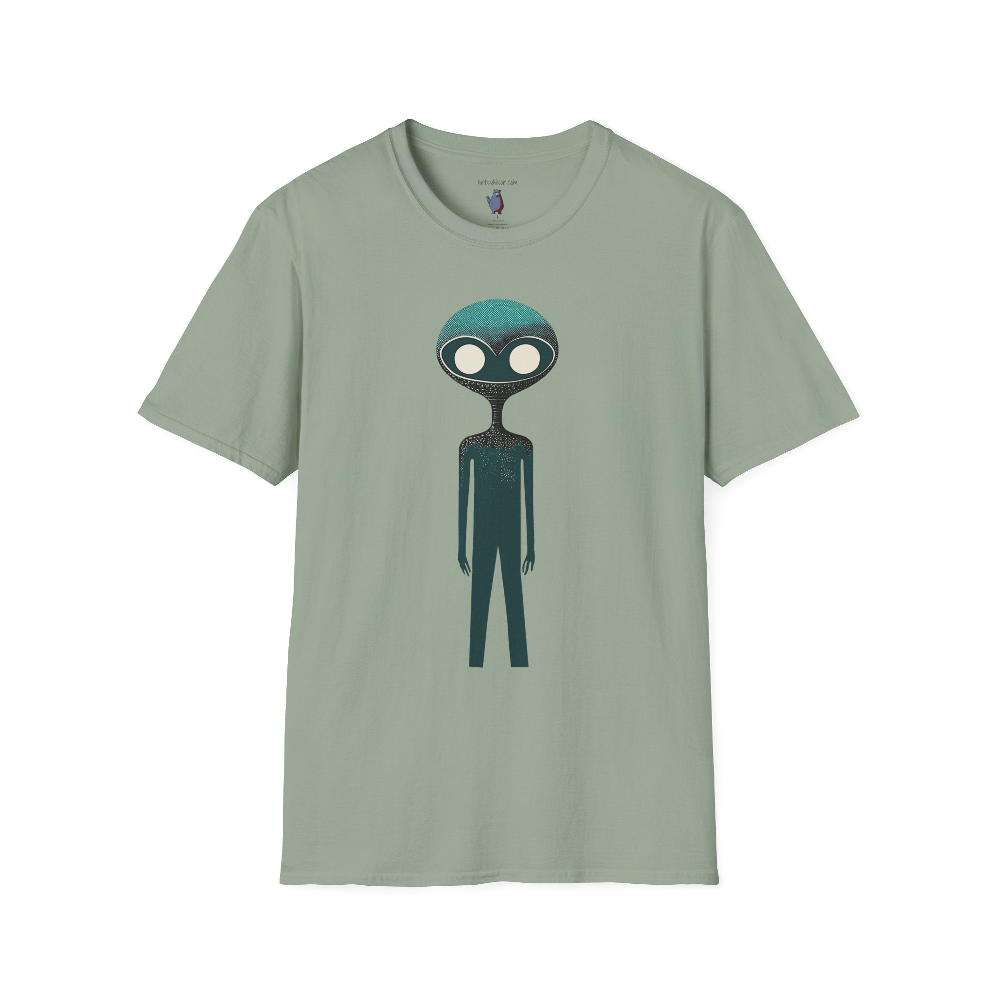 Midwest Modern UAP UFO Alien Number Two Graphic Art Tee - 100% Cotton T-Shirt