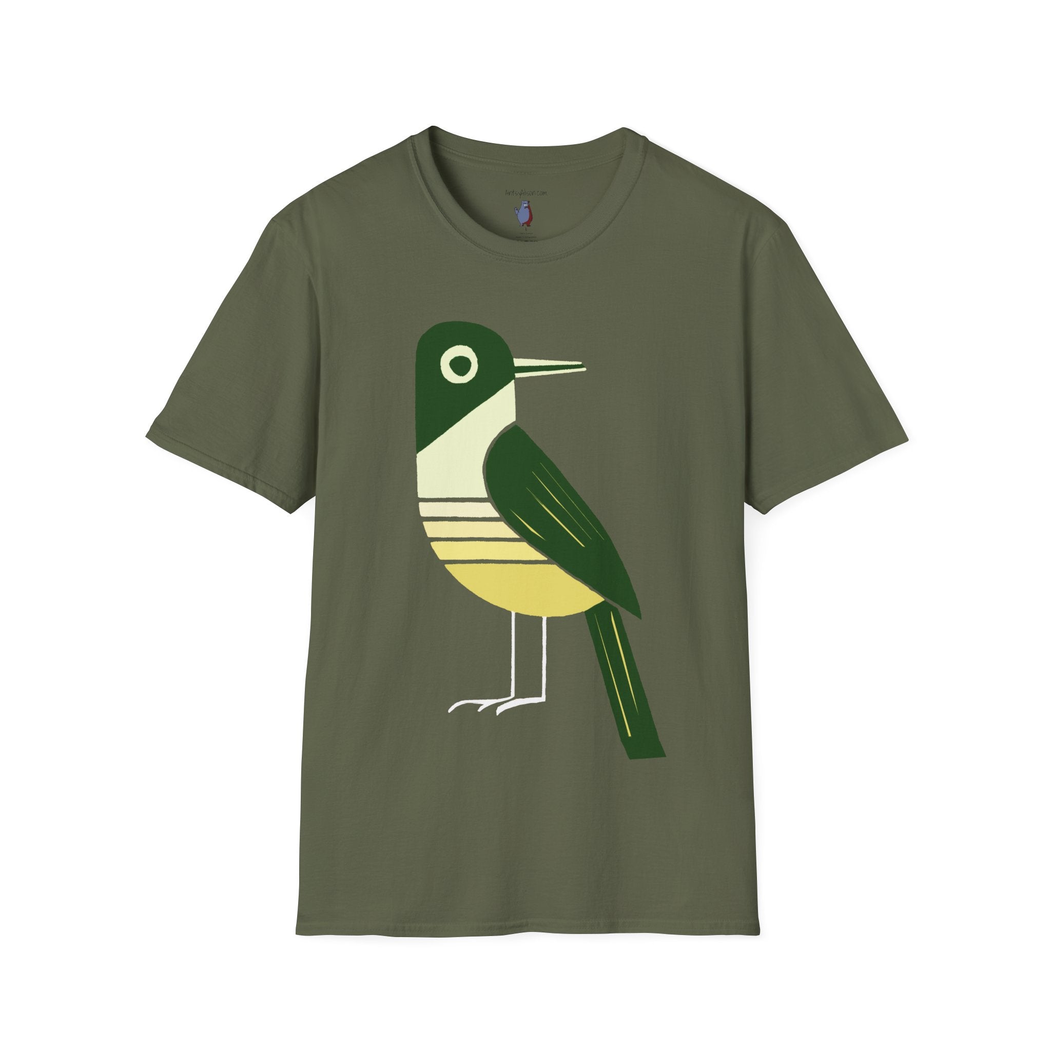 Mr. GreenJeans Bird Graphic Art Tee - 100% Cotton T-Shirt