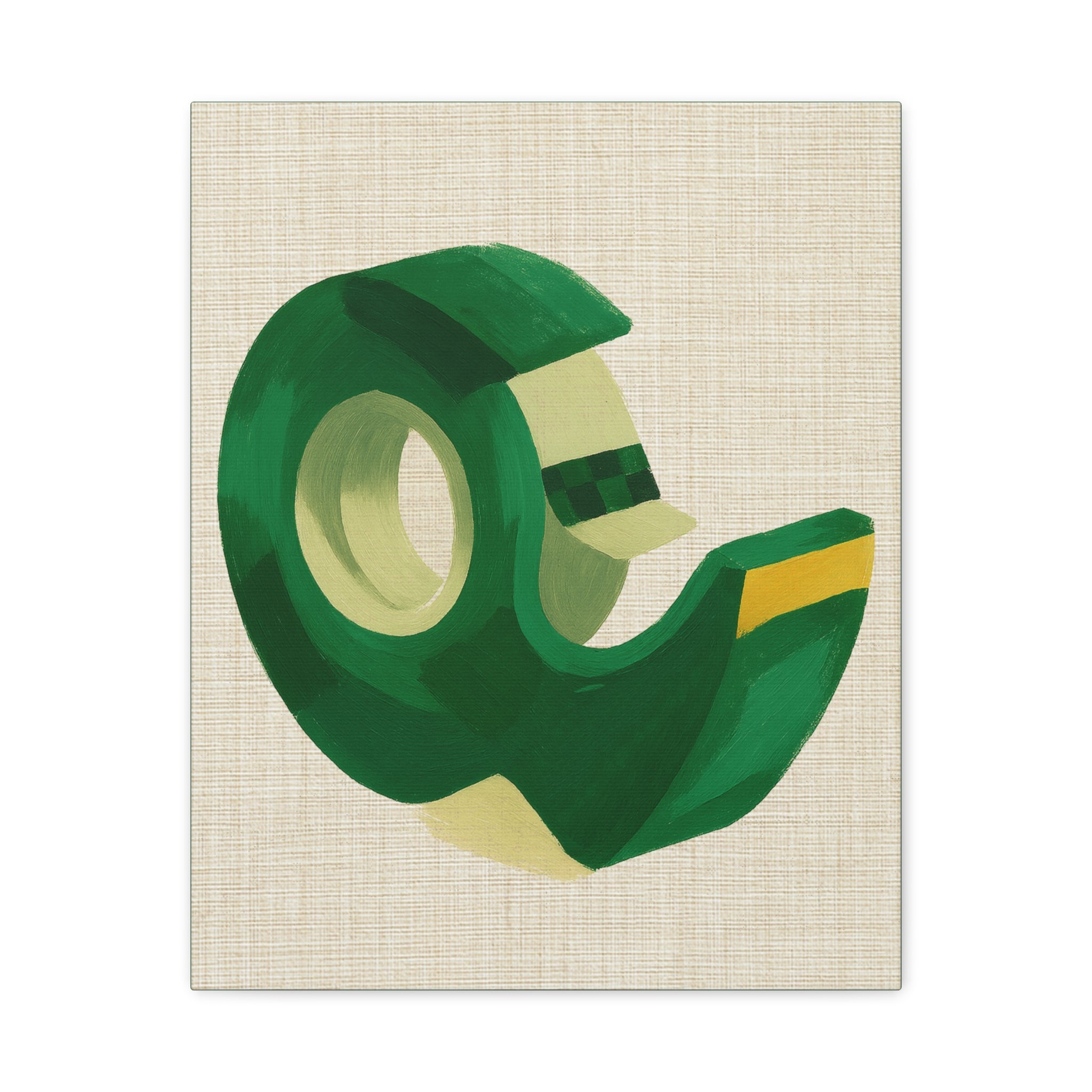 Midwest Mod Seasonal Christmas Art Print - Pop Art Package Tape - Matte Canvas, Stretched, 1.25"