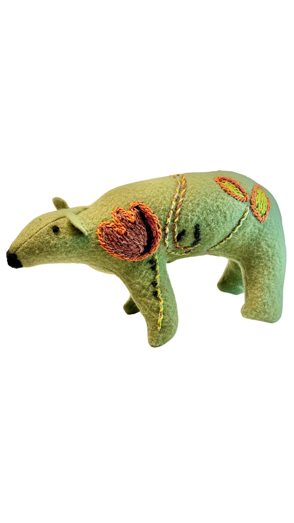 One of a Kind  Bear Soft Textile Art Plush Home Decor