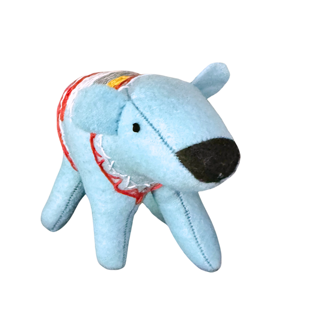 One of a Kind Bear Soft Art Textile Plush Home Decor