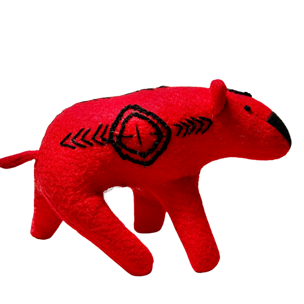 One of a Kind Bear Soft Art Textile Plush Decor