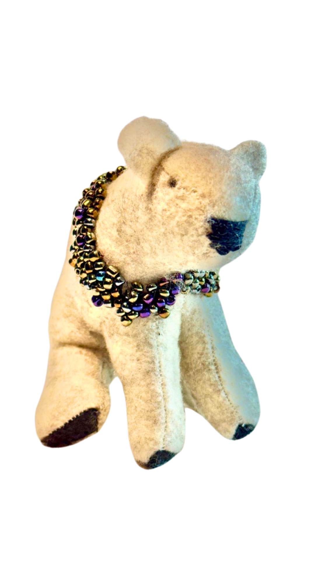 One of a Kind Bear Textile Art Plush Home Decor