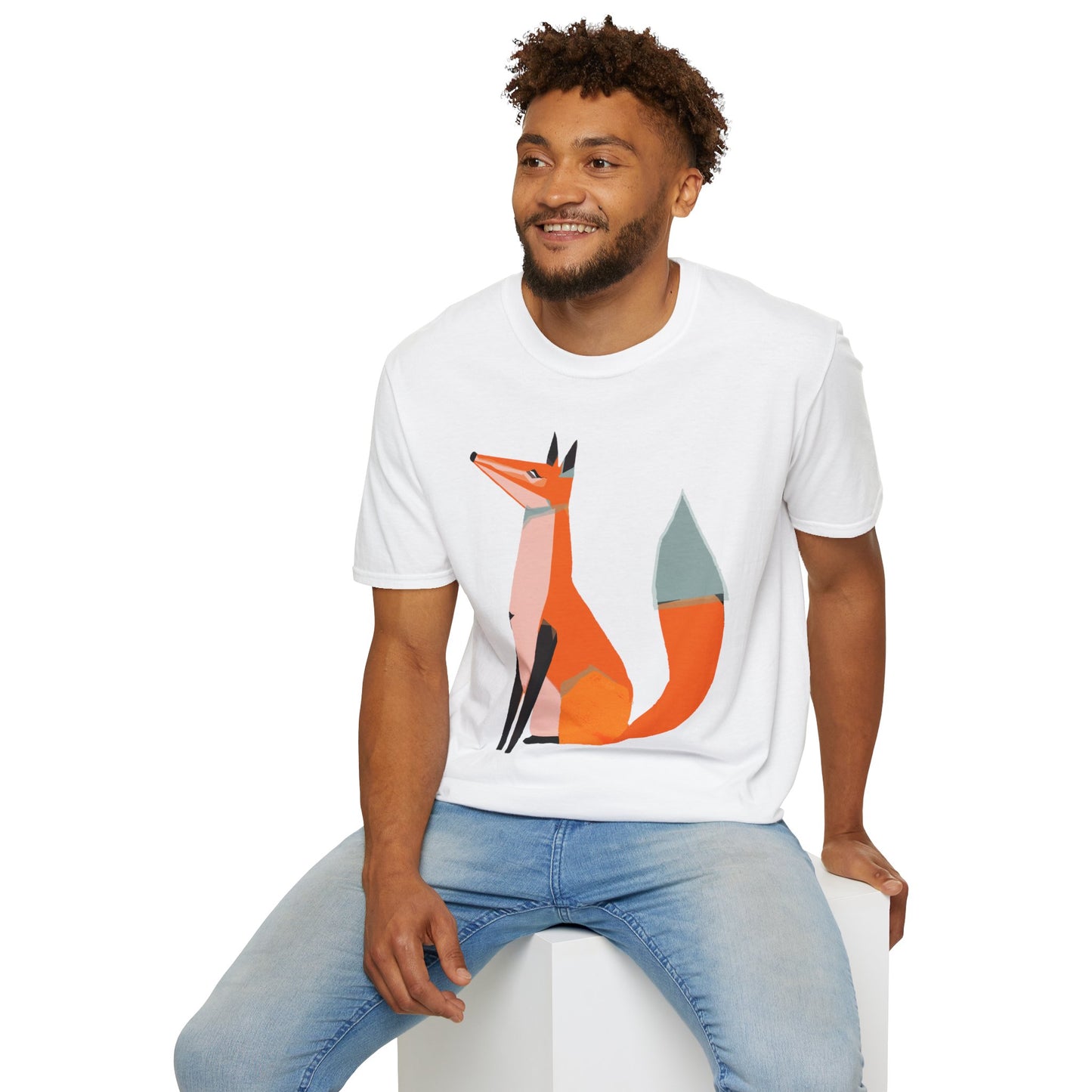 Proud and Stoic Fox Graphic Art Tee - 100% Cotton T-Shirt