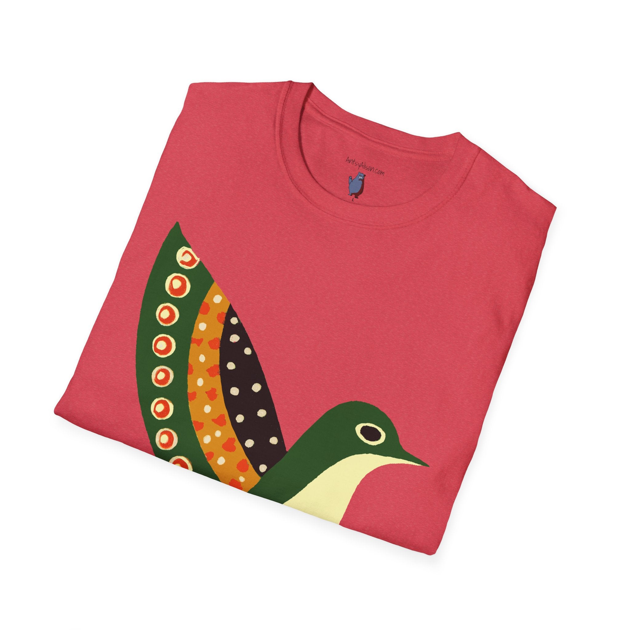 Ready to Fly Bird Graphic Art Tee - 100% Cotton T-Shirt