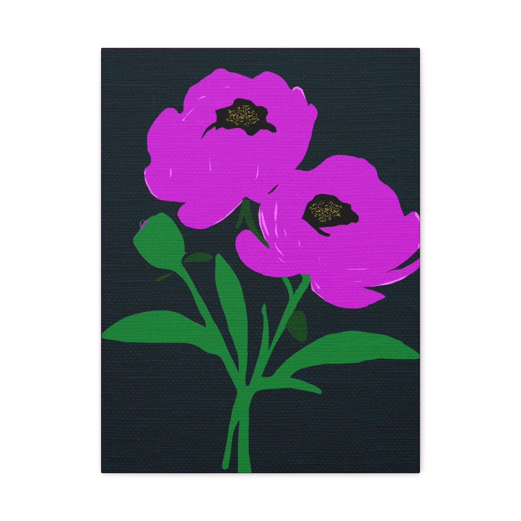 Midwest Modern Abstract Pink Peony Pop Print - Matte Canvas, Stretched, 1.25" -  home decor, wall art, floral, peony, pink