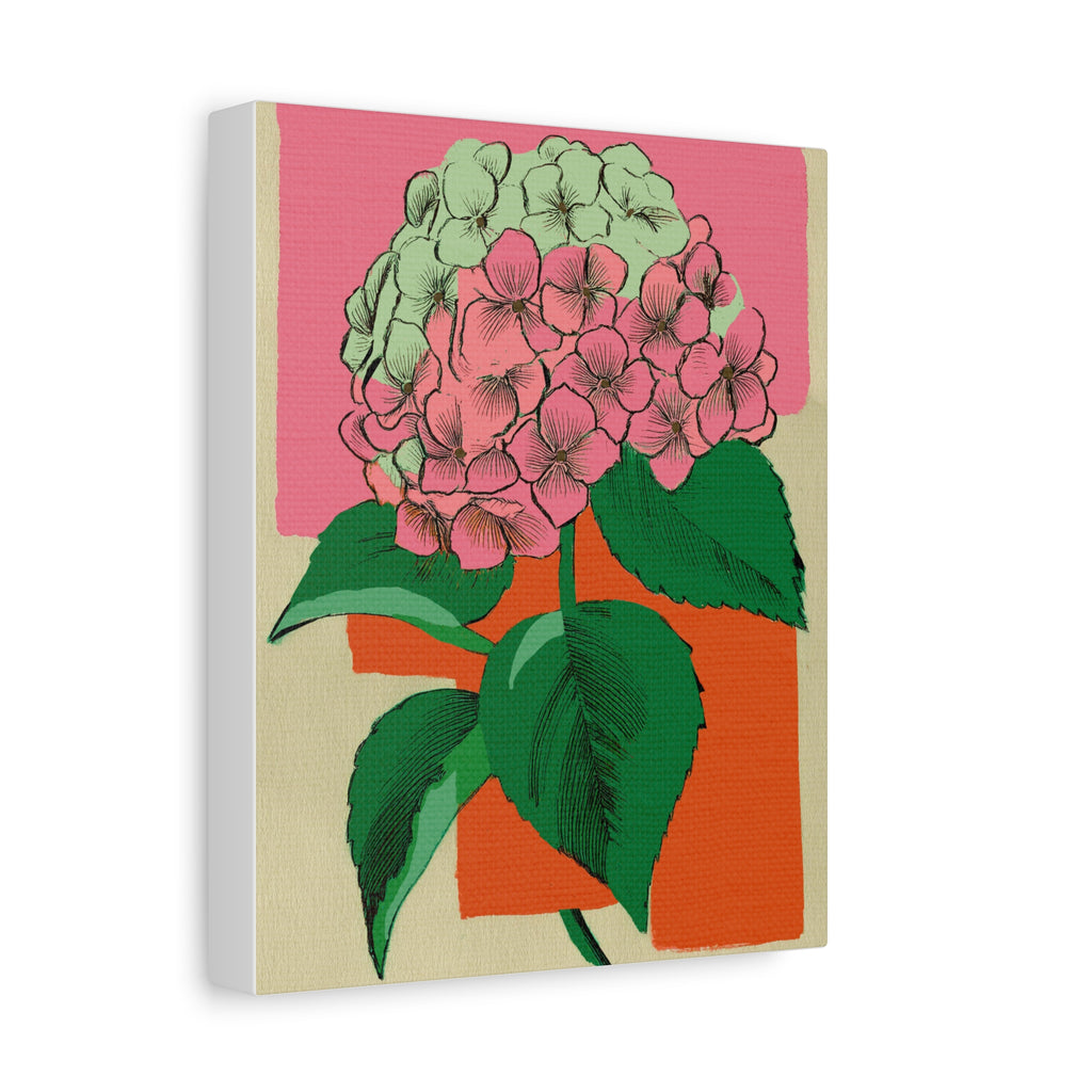 Modern Abstract Hydrangea Love - Matte Canvas, Stretched, 1.25"