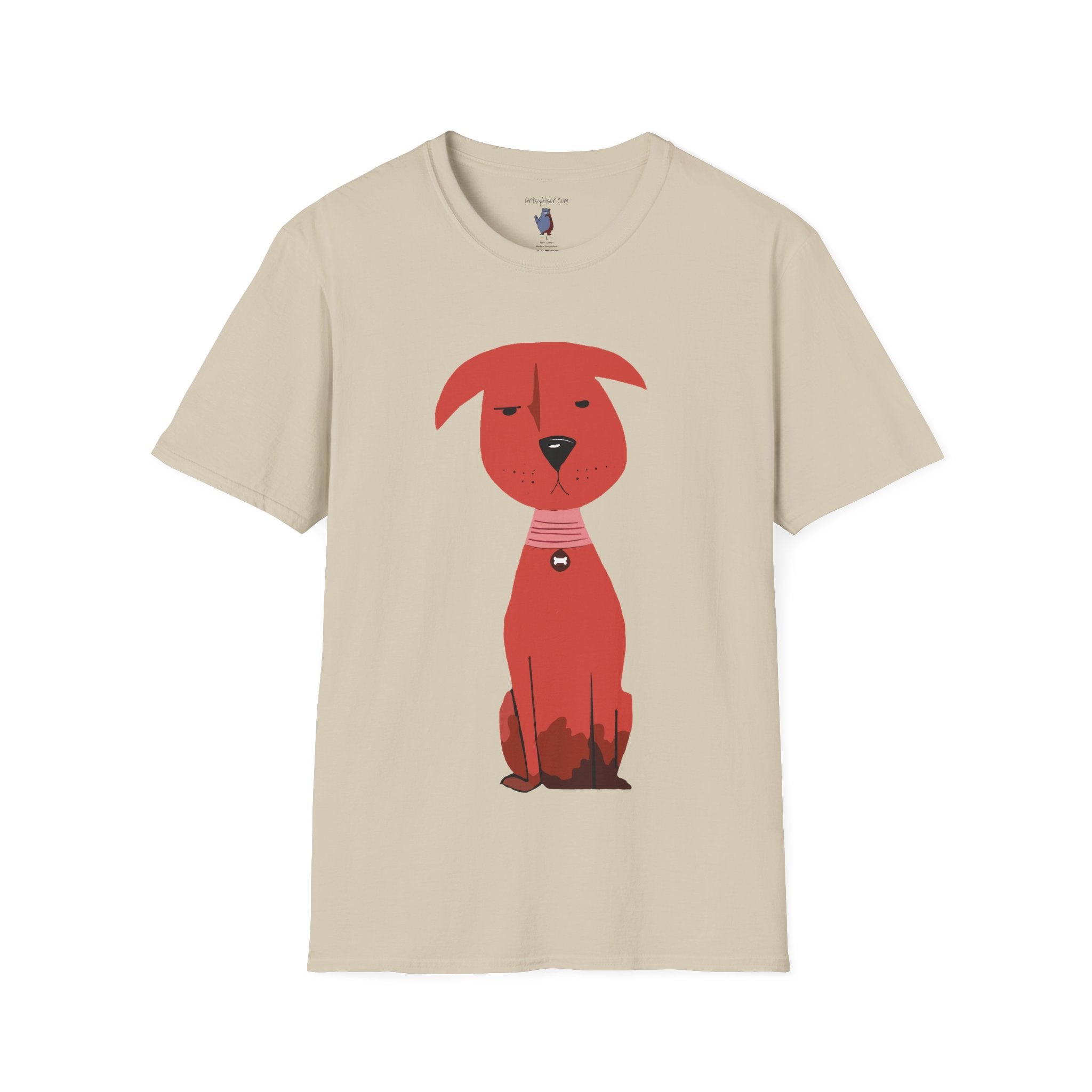 Scrappy Little Dog Graphic Art Tee - 100% Cotton T-Shirt