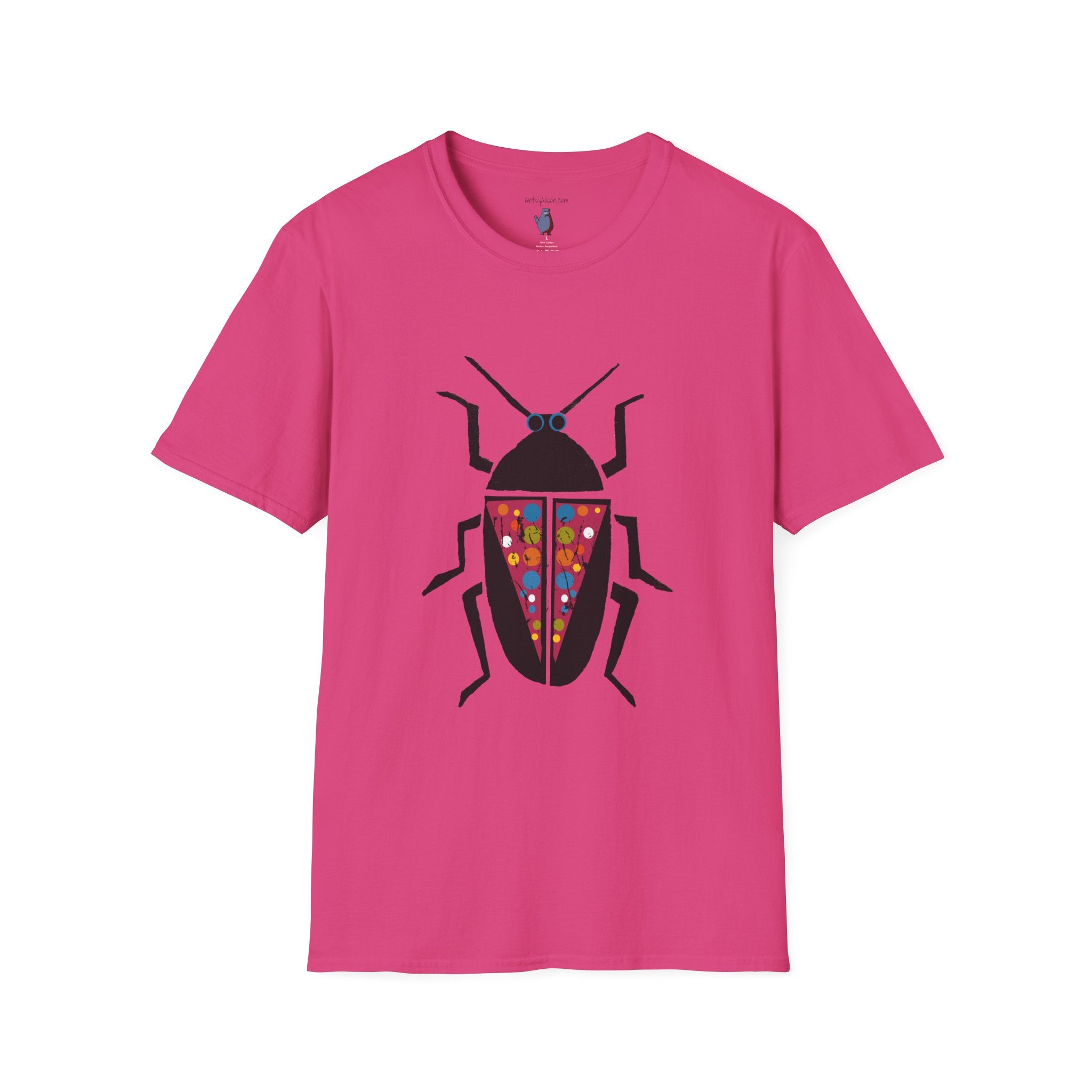 Midwest Modern Beetle Graphic Art Tee - 100% Cotton T-Shirt