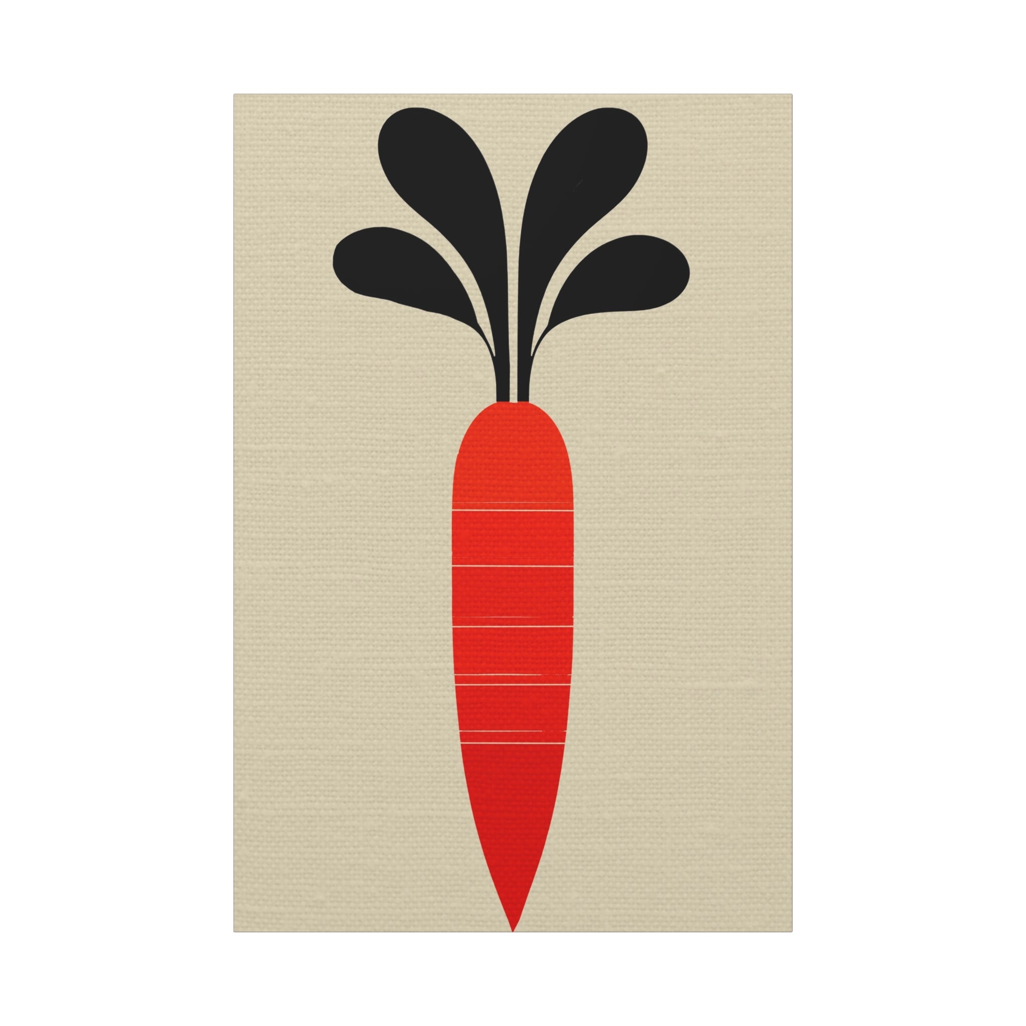 Midwest Modern Icon Pop Carrot Print - Matte Canvas, Stretched, 1.25"