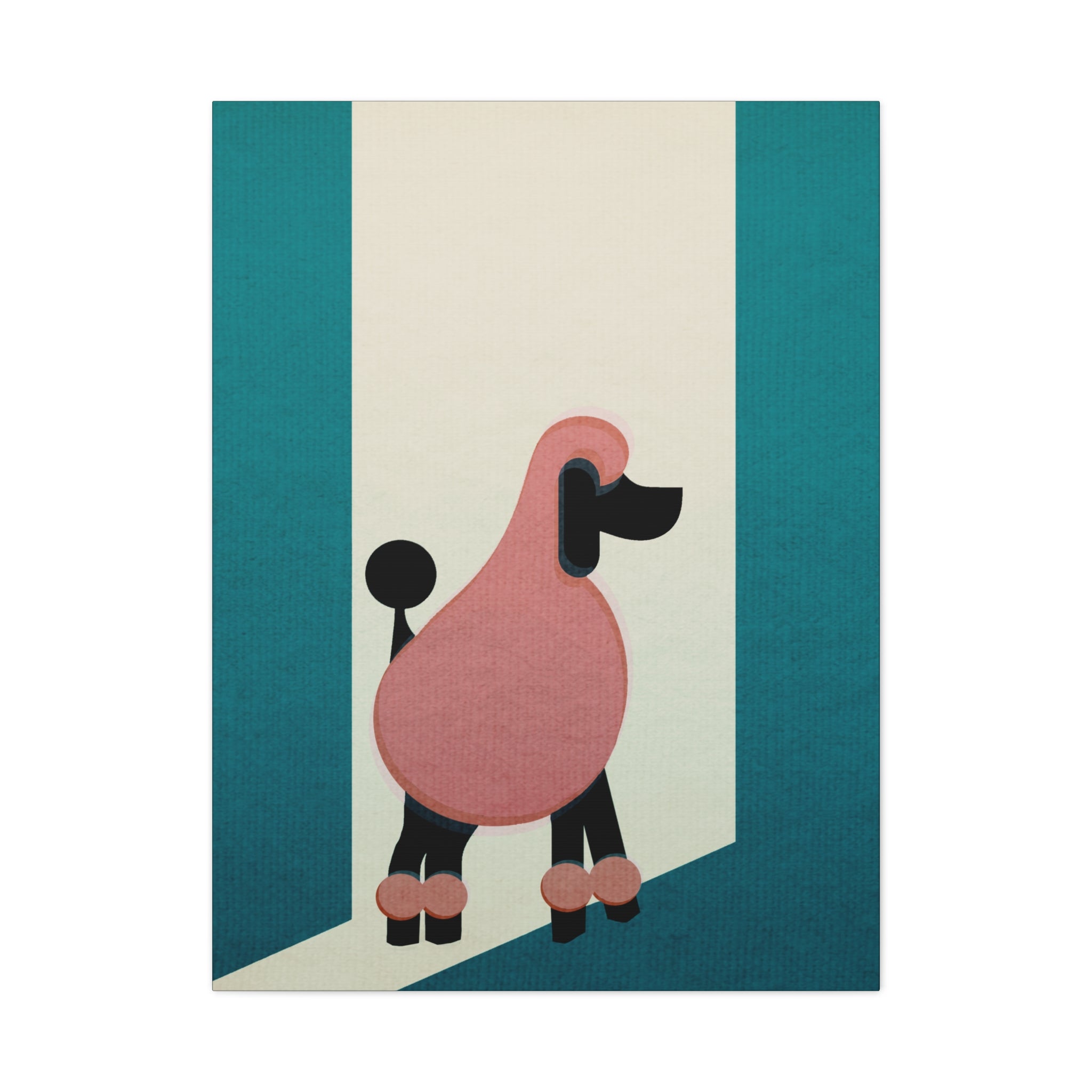Midwest Modern Poodle Love Print - Matte Canvas, Stretched, 1.25"