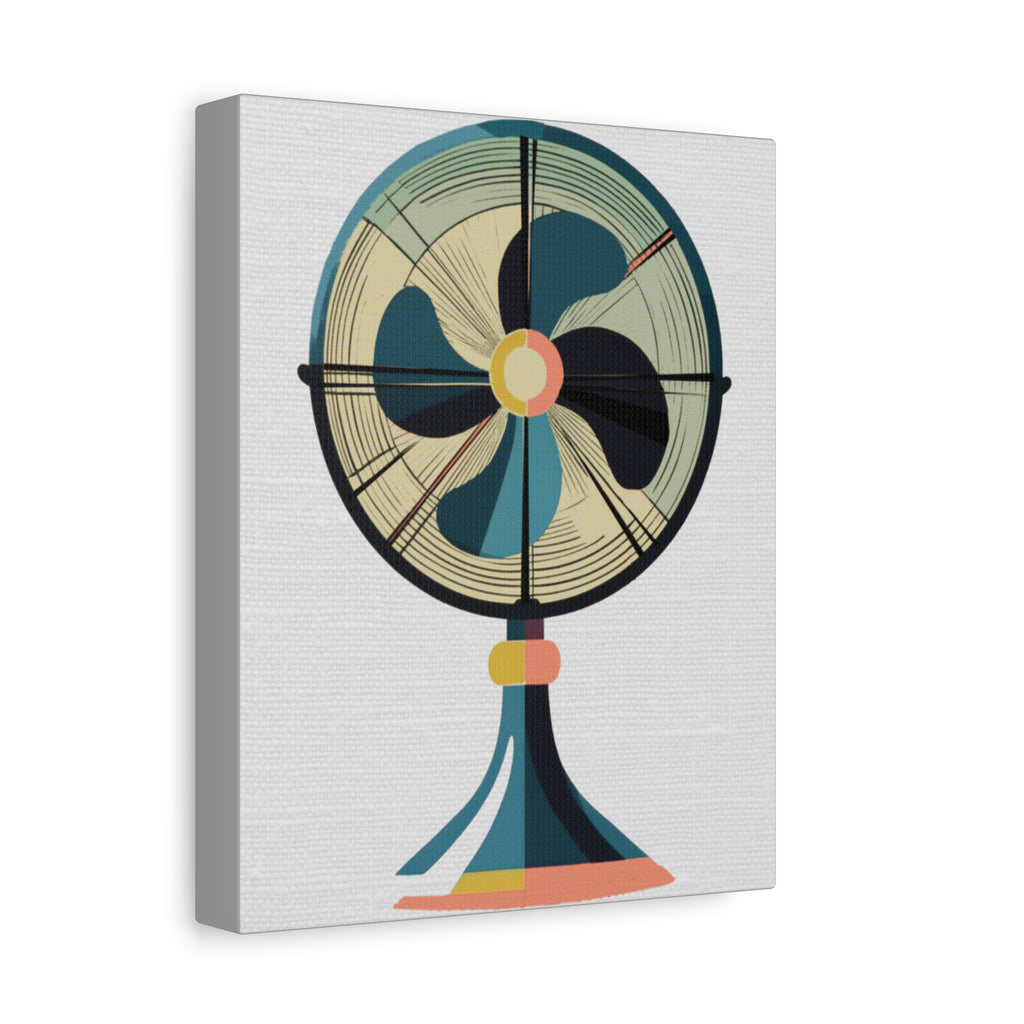 Midwest Modern Retro Oscillating Fan Number One Art Print - Matte Canvas, Stretched, 1.25"