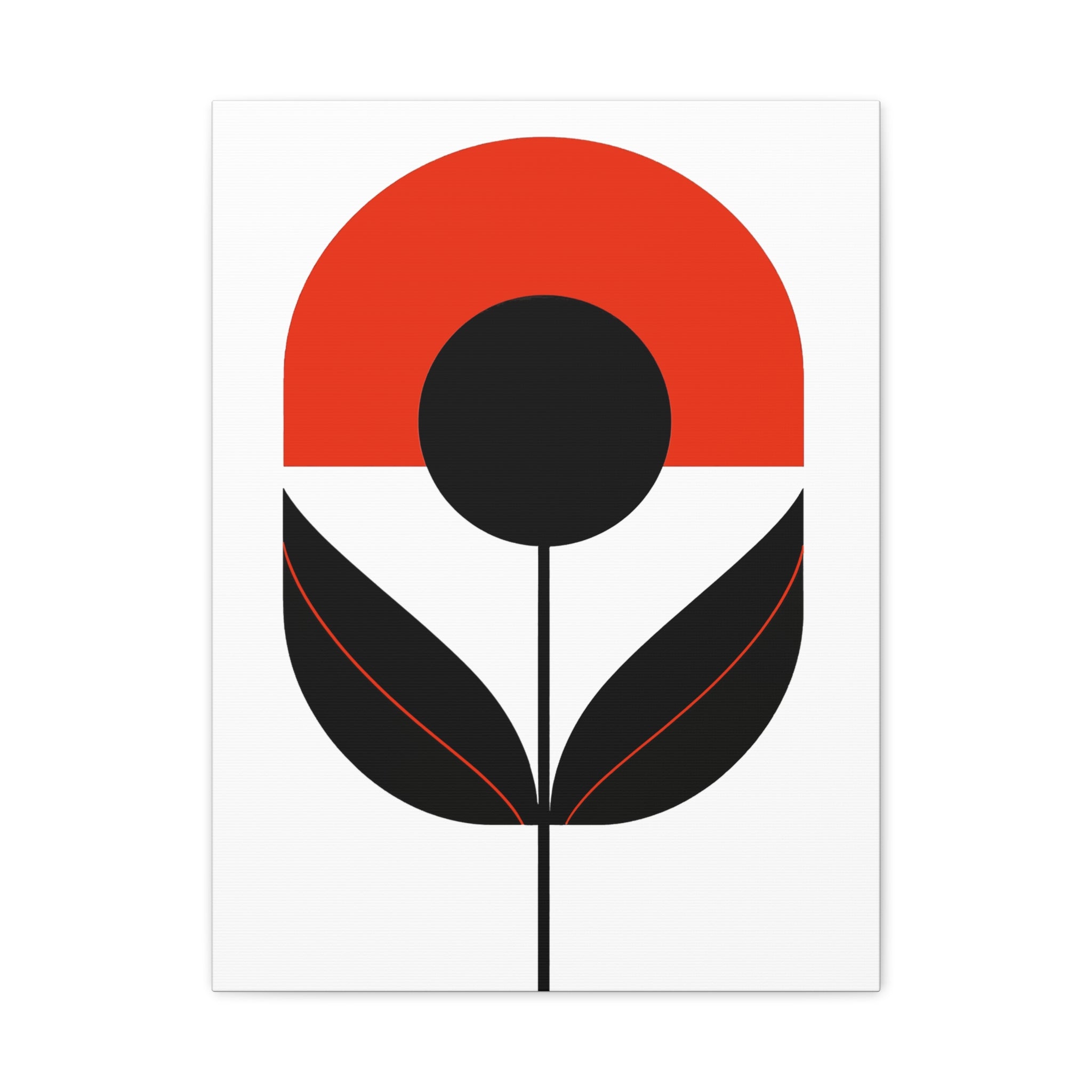 Ladybug Red Mod Flower - Matte Canvas, Stretched, 1.25"