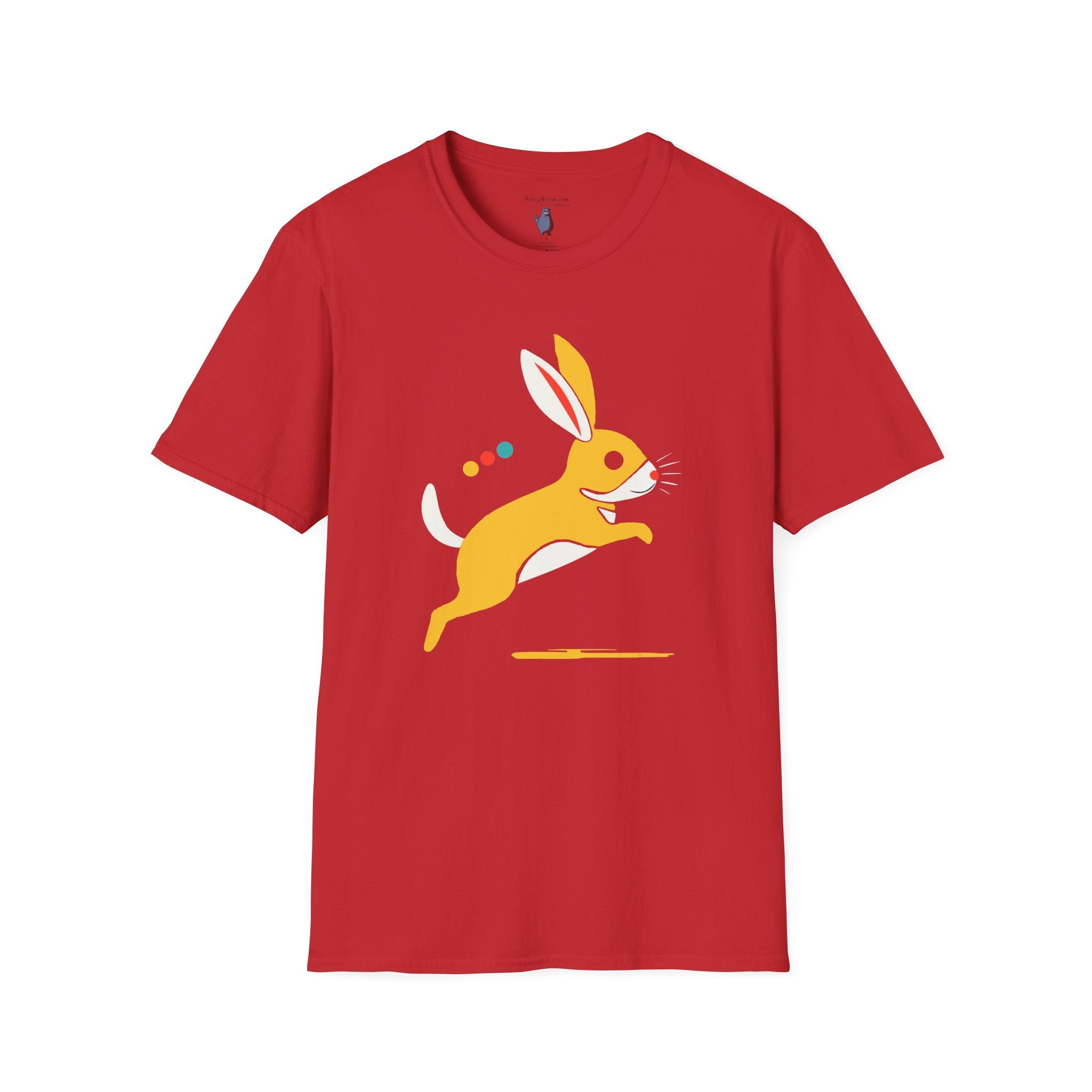 Midwest Modern Run Rabbit Run #5- 100% Cotton Graphic Tee - animal lovers, rabbit, bunny, easter, spring