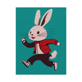 Running Rabbit #2, Rolled Poster -  animal lovers, spring, summer, easter, rabbit, bunny