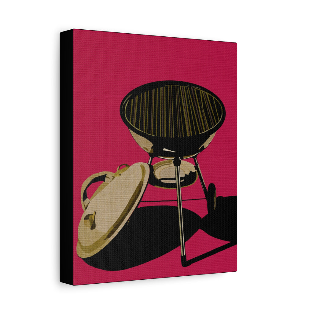 Midwest Modern Pop Art Summertime Classic Grill Graphic Art Print - Matte Canvas, Stretched, 1.25" - home decor, wall art, summertime, iconic
