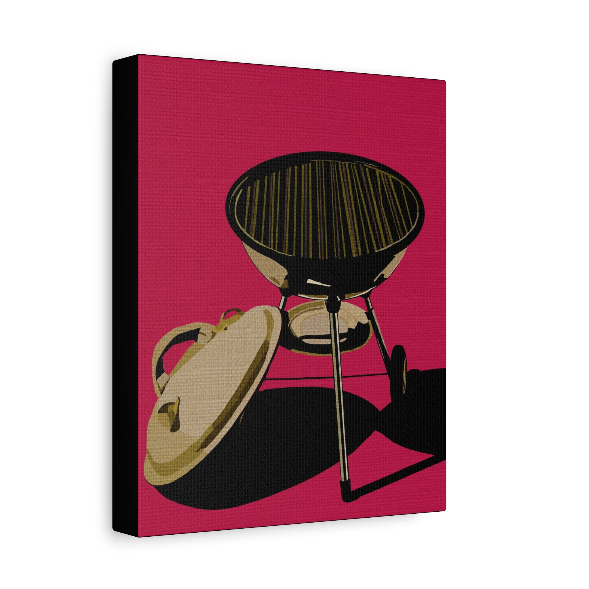 Midwest Modern Pop Art Summertime Classic Grill Graphic Art Print - Matte Canvas, Stretched, 1.25" - home decor, wall art, summertime, iconic