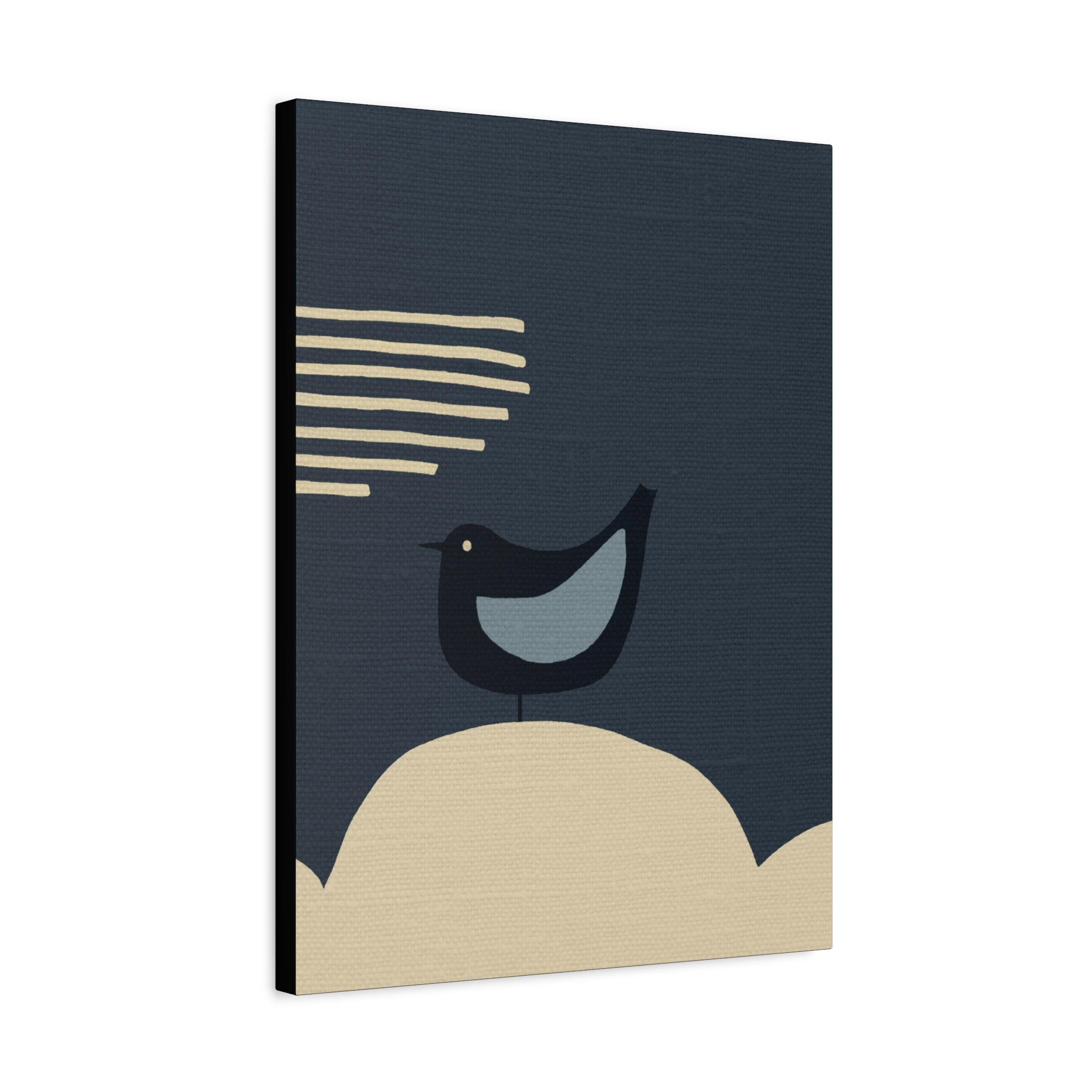 Midwest Modern Windy Bird Graphic Art Print - Matte Canvas, Stretched, 1.25" - wall art, windy, bird, home decor