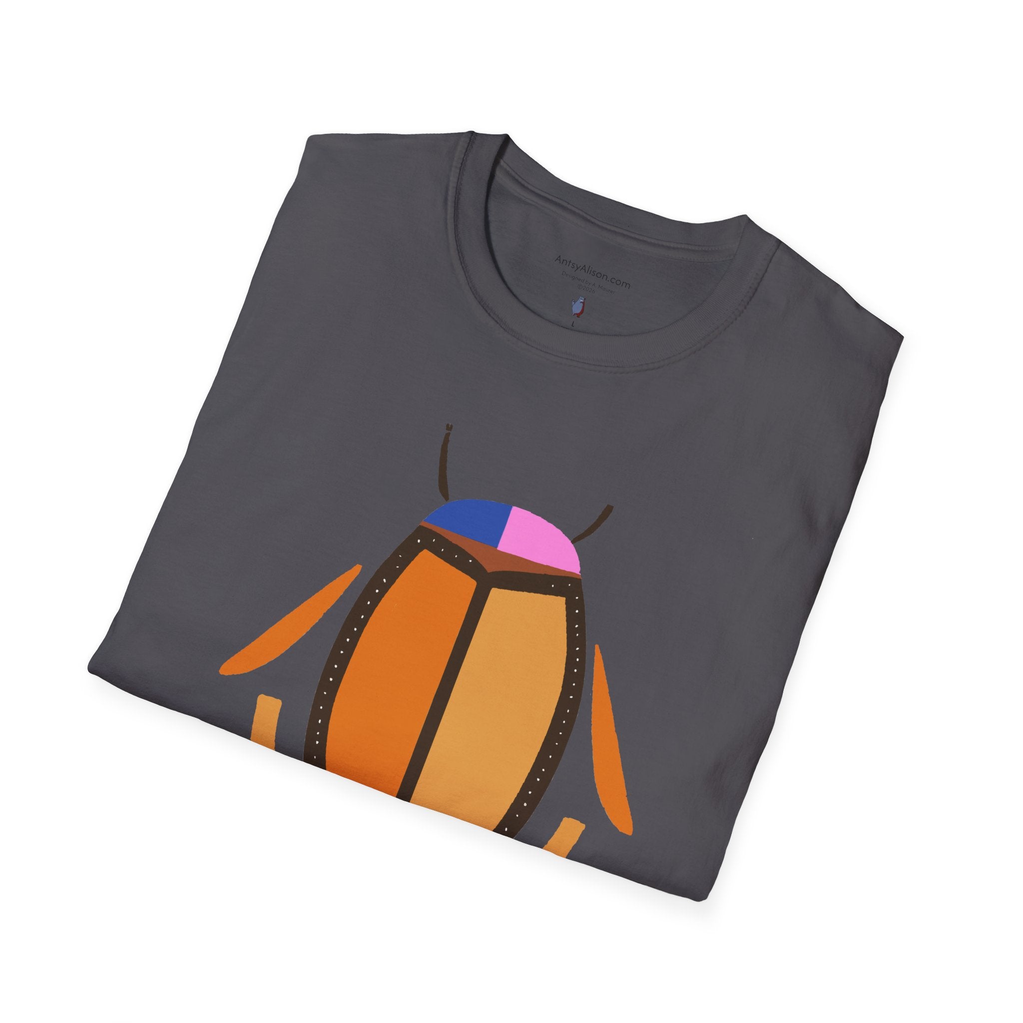 Midwest Modern Graphic Abstract Insect Beetle - Unisex Softstyle T-Shirt