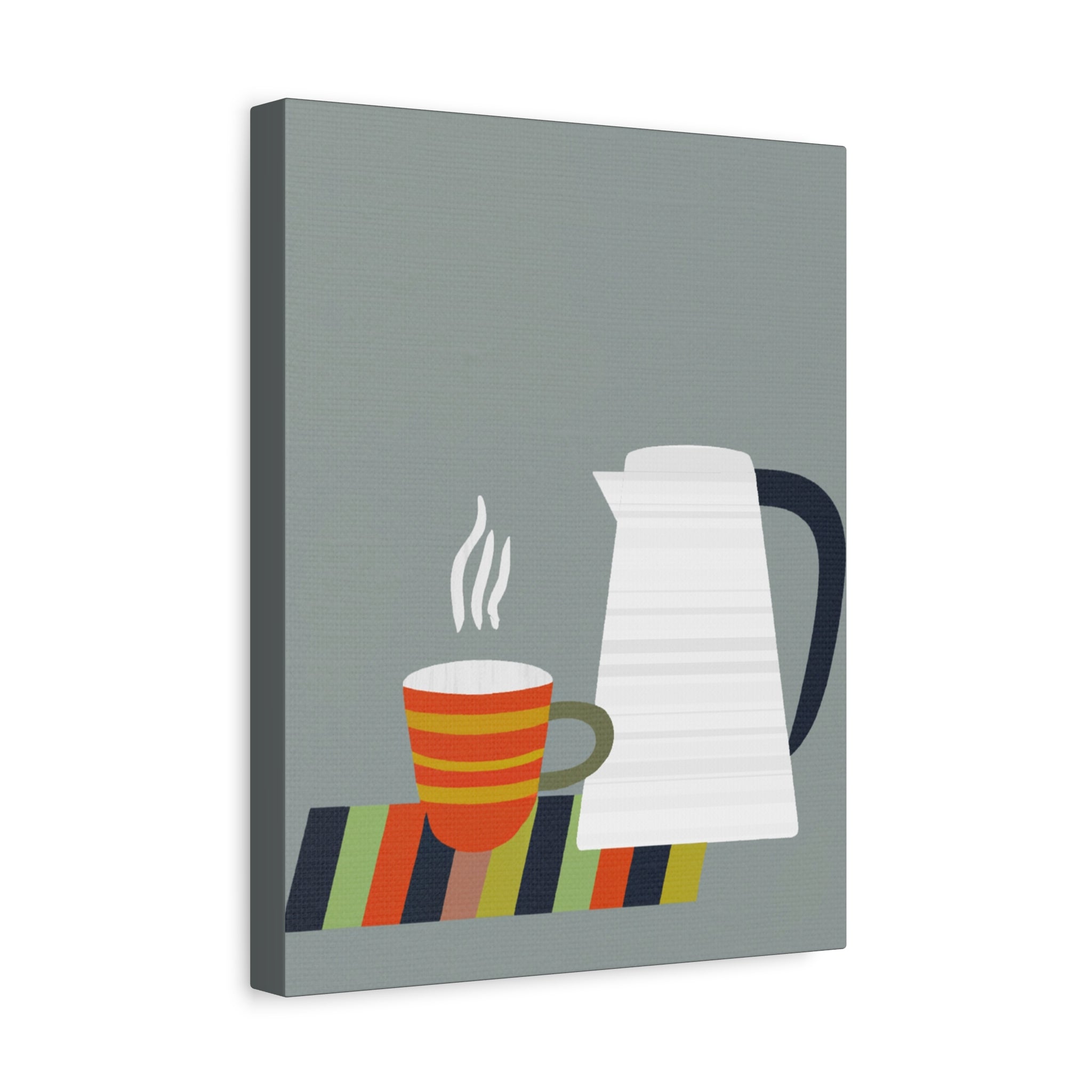 Midwest Modern Coffee Break Graphic Art Print - Matte Canvas, Stretched, 1.25"