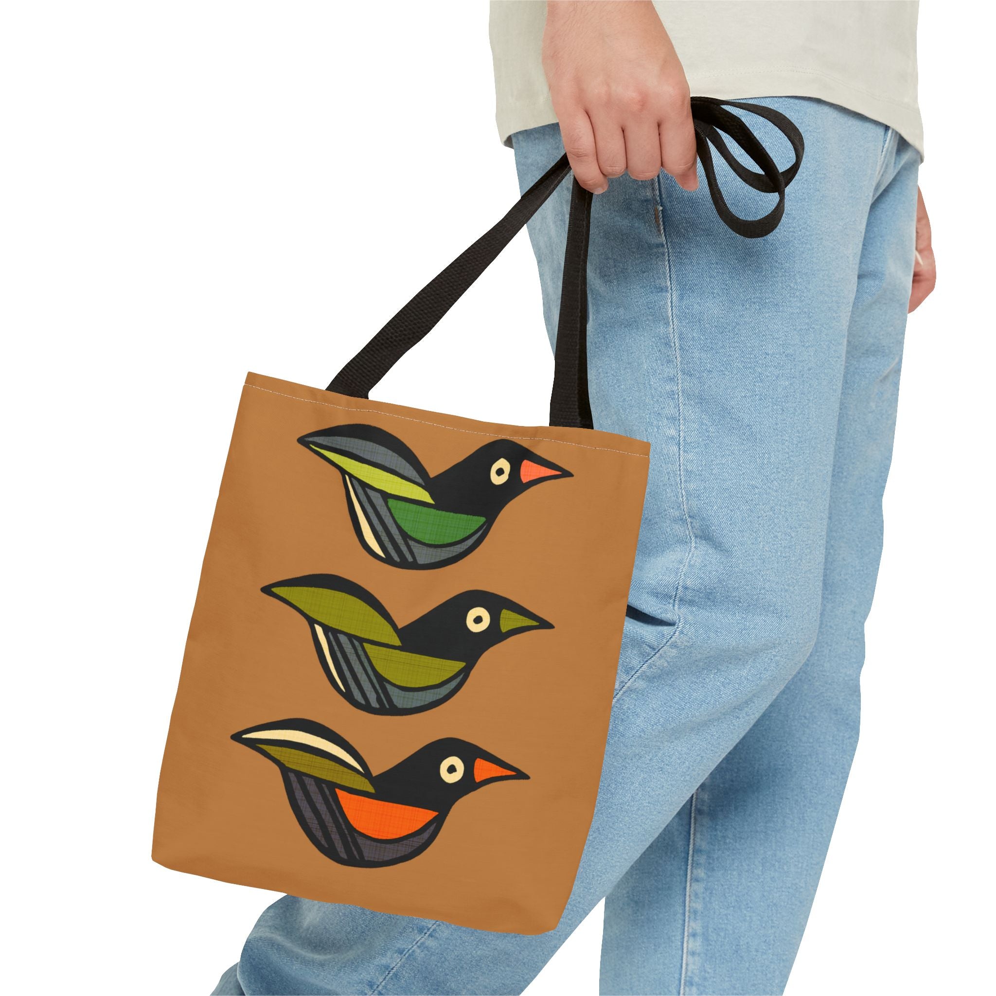 Midwest Mod Bird Trio Tote Bag, Eco-Friendly Shopping Bag, Beach Tote, Gift for Nature Lovers, Summer Accessory, Lightweight Carryall