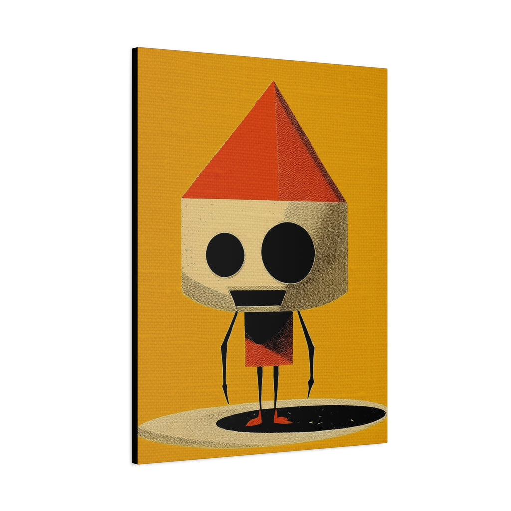 Midwest Modern Pop Art Robot Print - Matte Canvas, Stretched, 1.25" - wall decor, fun art, modern, simple, graphic, robot