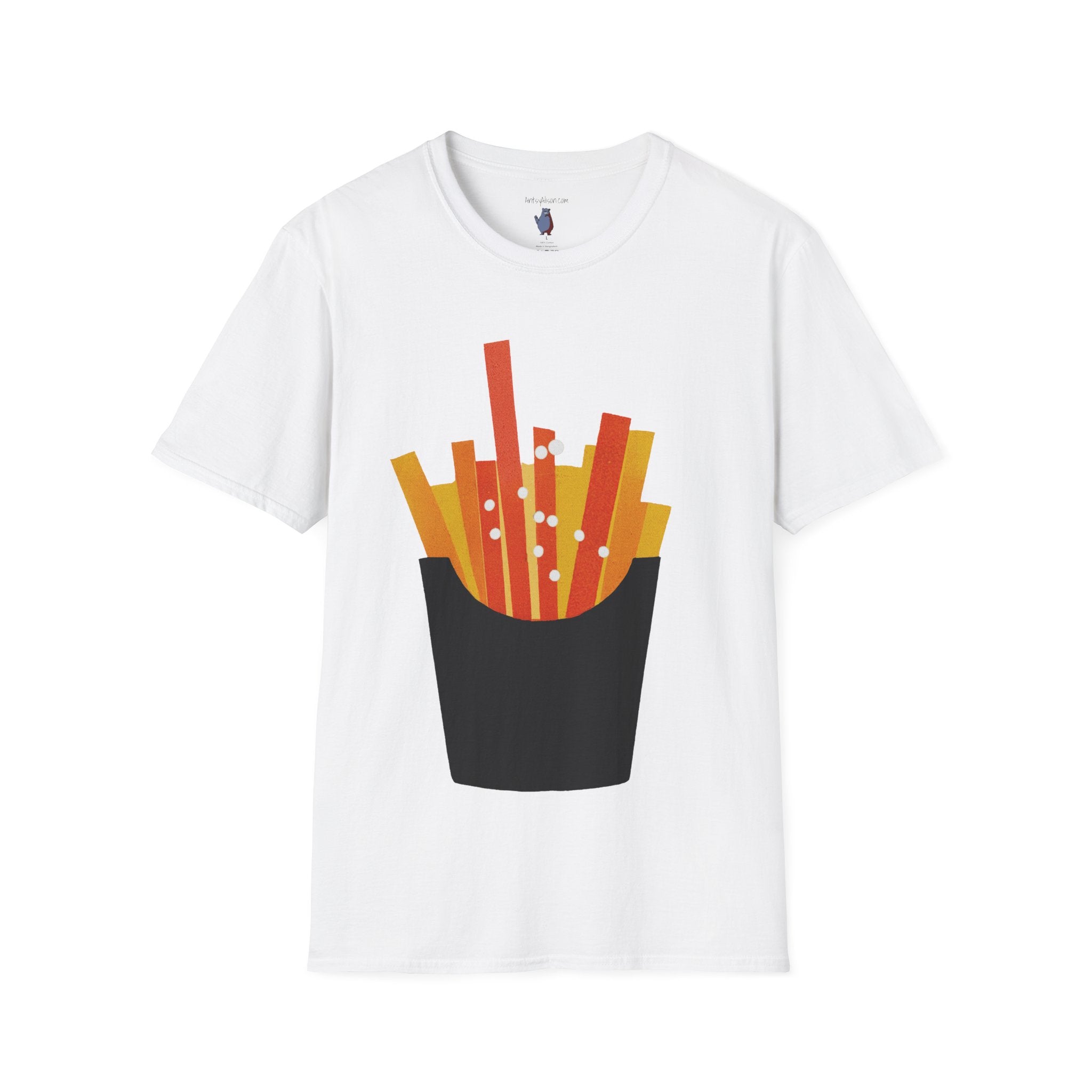 French Fry Fries Graphic Art Tee - 100% Cotton T-Shirt