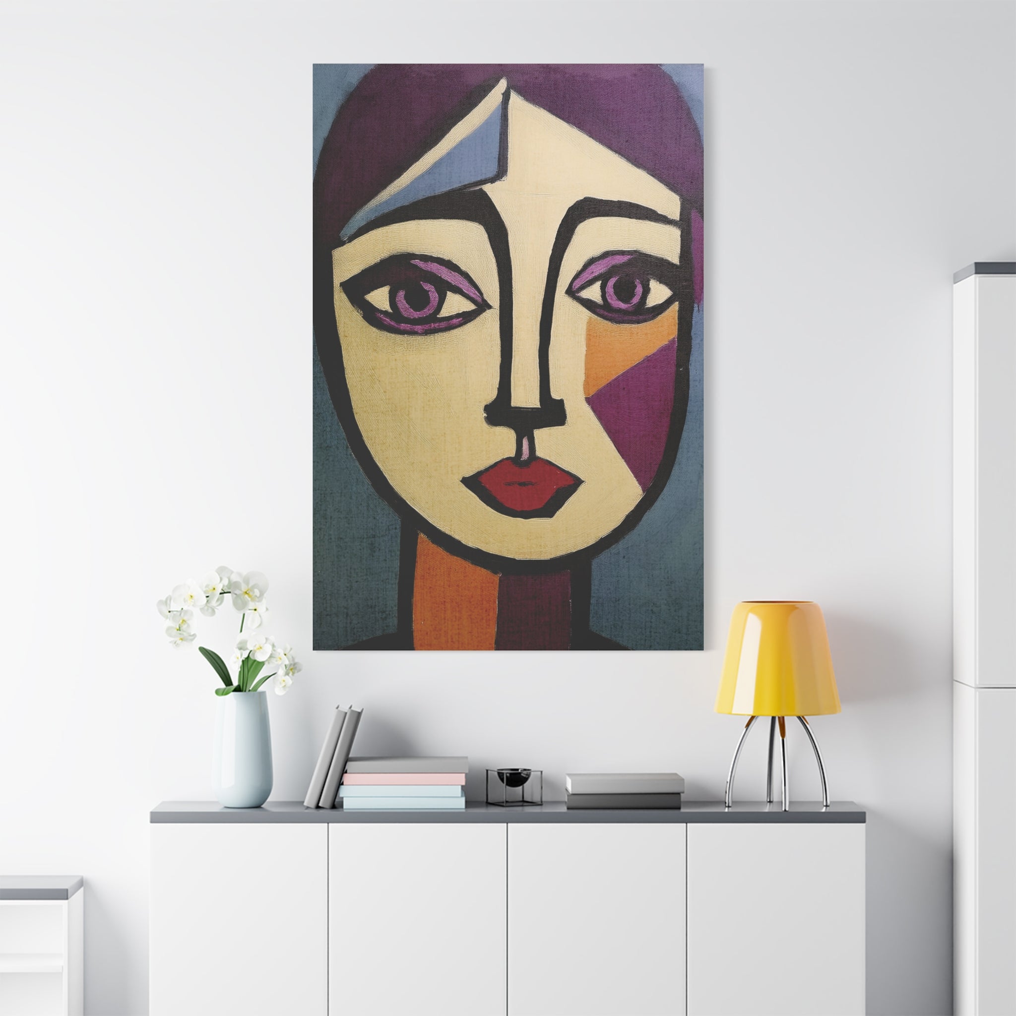 Abstract Moody Woman Portrait Art Print - Matte Canvas, Stretched, 1.25"