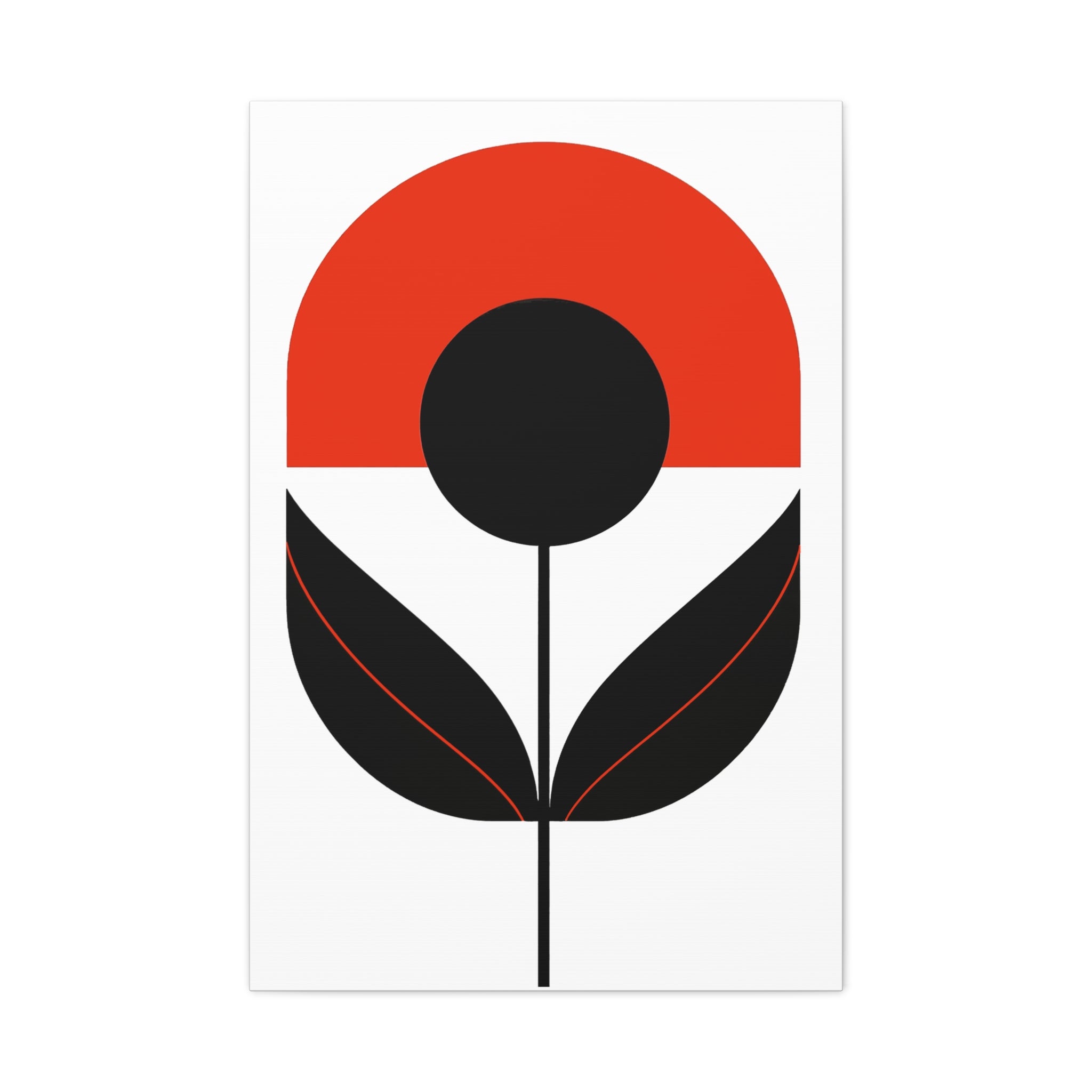 Ladybug Red Mod Flower - Matte Canvas, Stretched, 1.25"