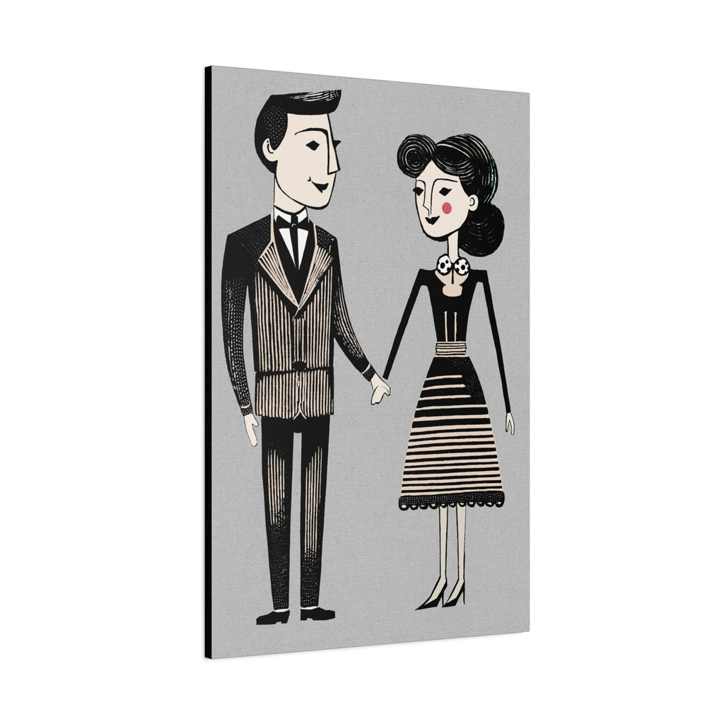 When Two Are in Love Couple Graphic Art Print - Matte Canvas, Stretched, 1.25"