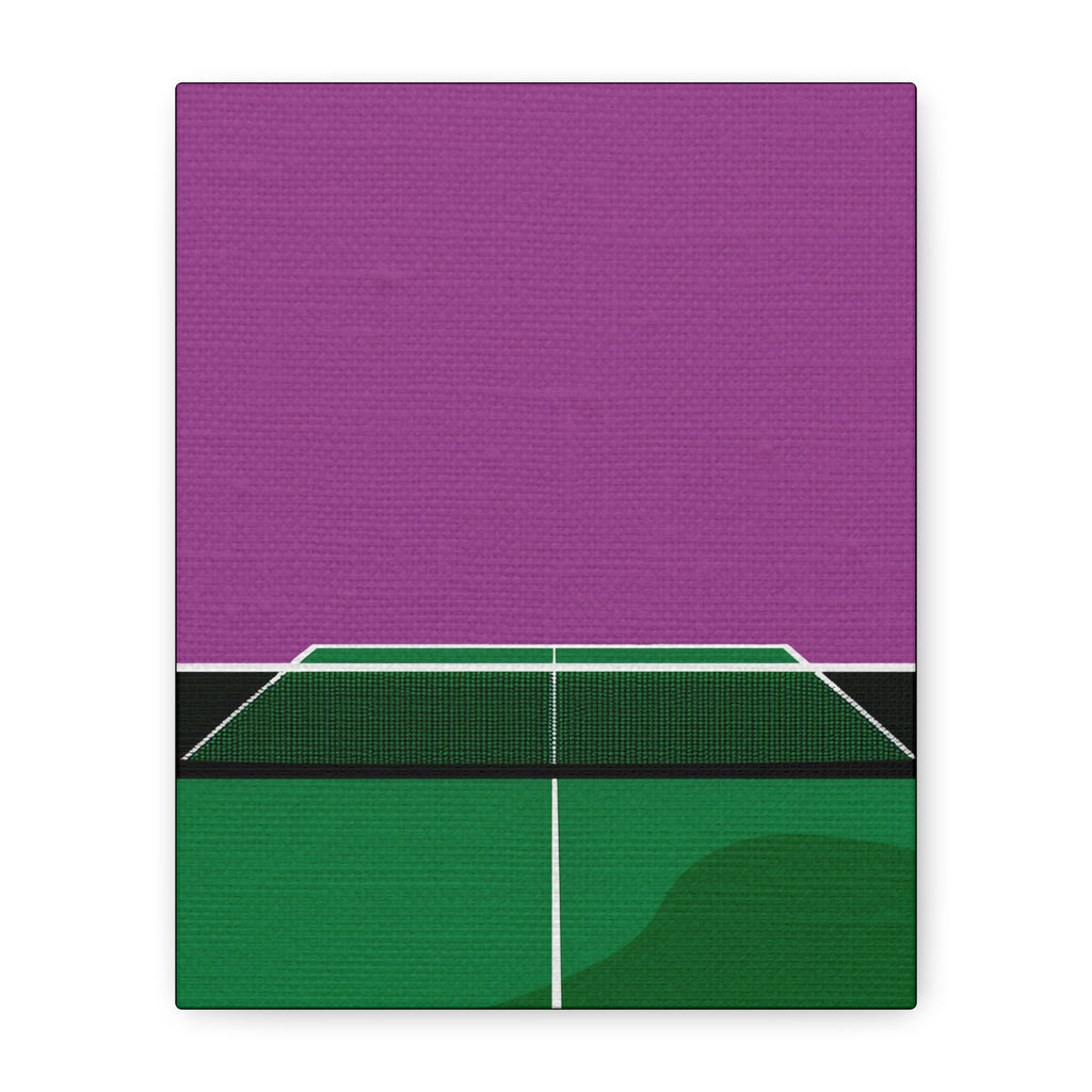 Midwest Modern Abstract Ping Pong Table Pop Art - Matte Canvas, Stretched, 1.25" - game room art, home decor, wall art, ping pong