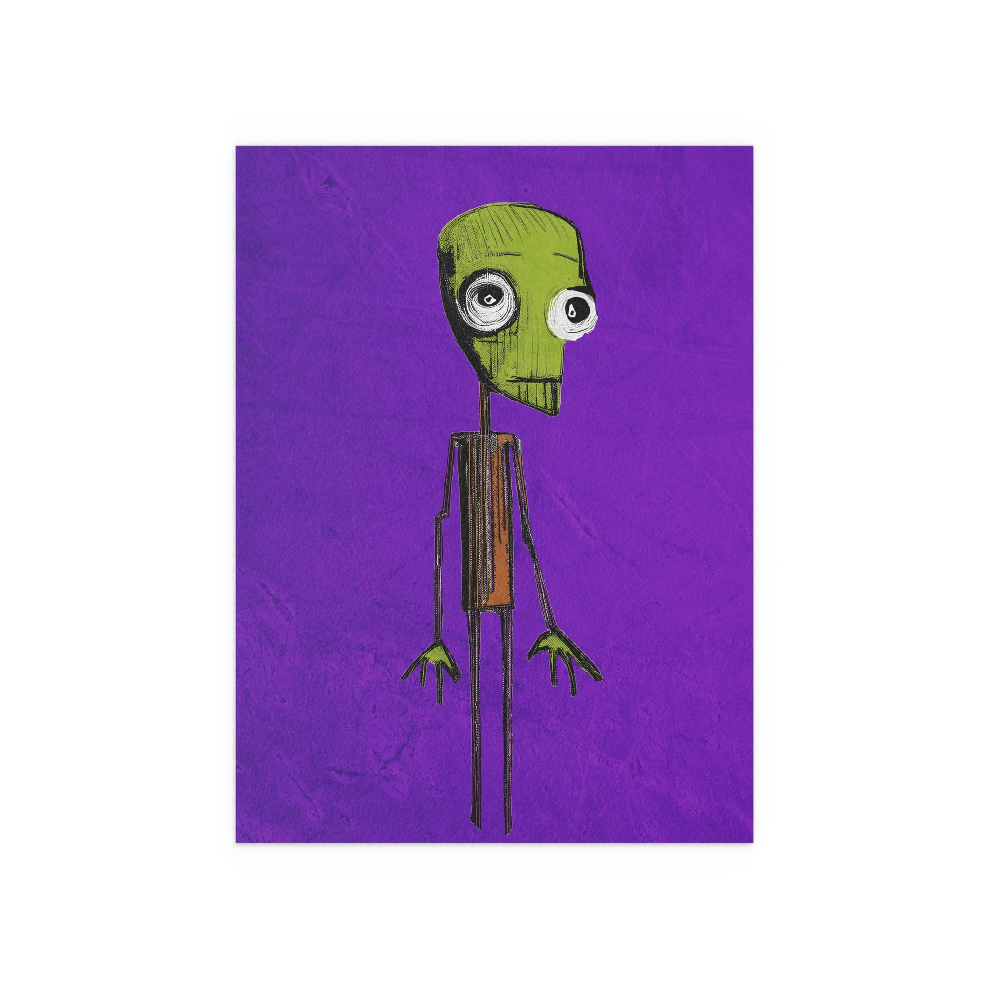 Midwest Mod Confused Zombie Seasonal Silk Poster, Indoor and Outdoor Decor, Unique Home Decor, Seasonal Decor, Halloween, Zombie