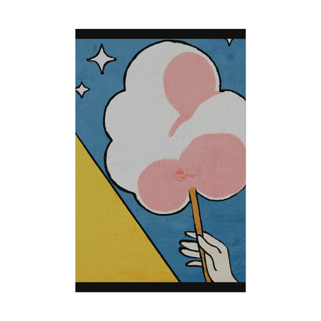 Cotton Candy Pop Art Style, Rolled Poster -  cotton candy, festival, fair, food, fun, summer