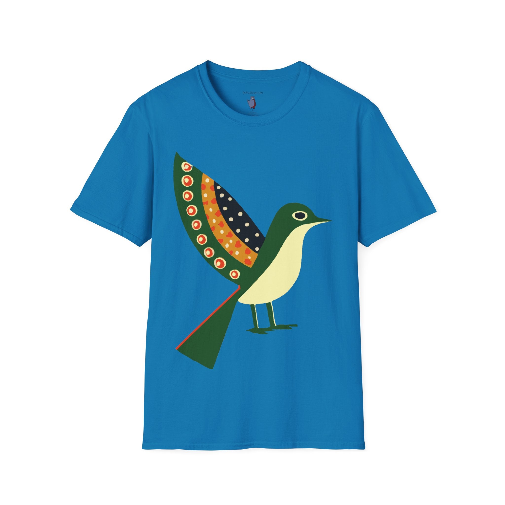 Ready to Fly Bird Graphic Art Tee - 100% Cotton T-Shirt