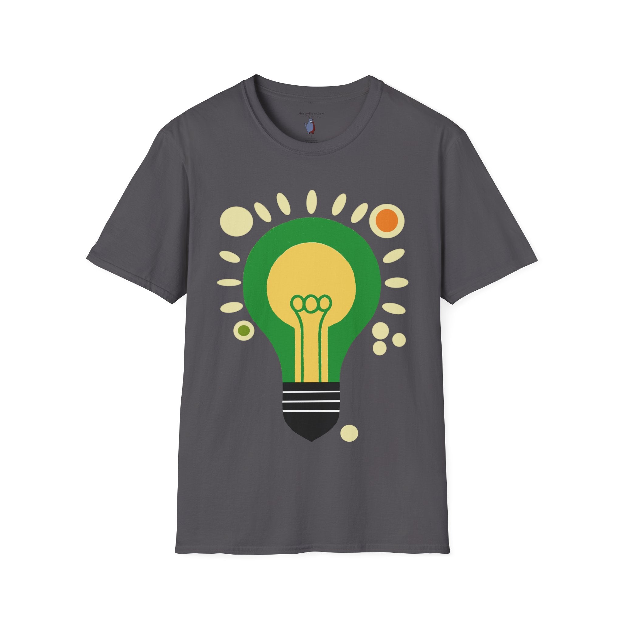 Midwest Modern Pop Icon Light Bulb - 100% Cotton Graphic Tee - light bulb, bright idea