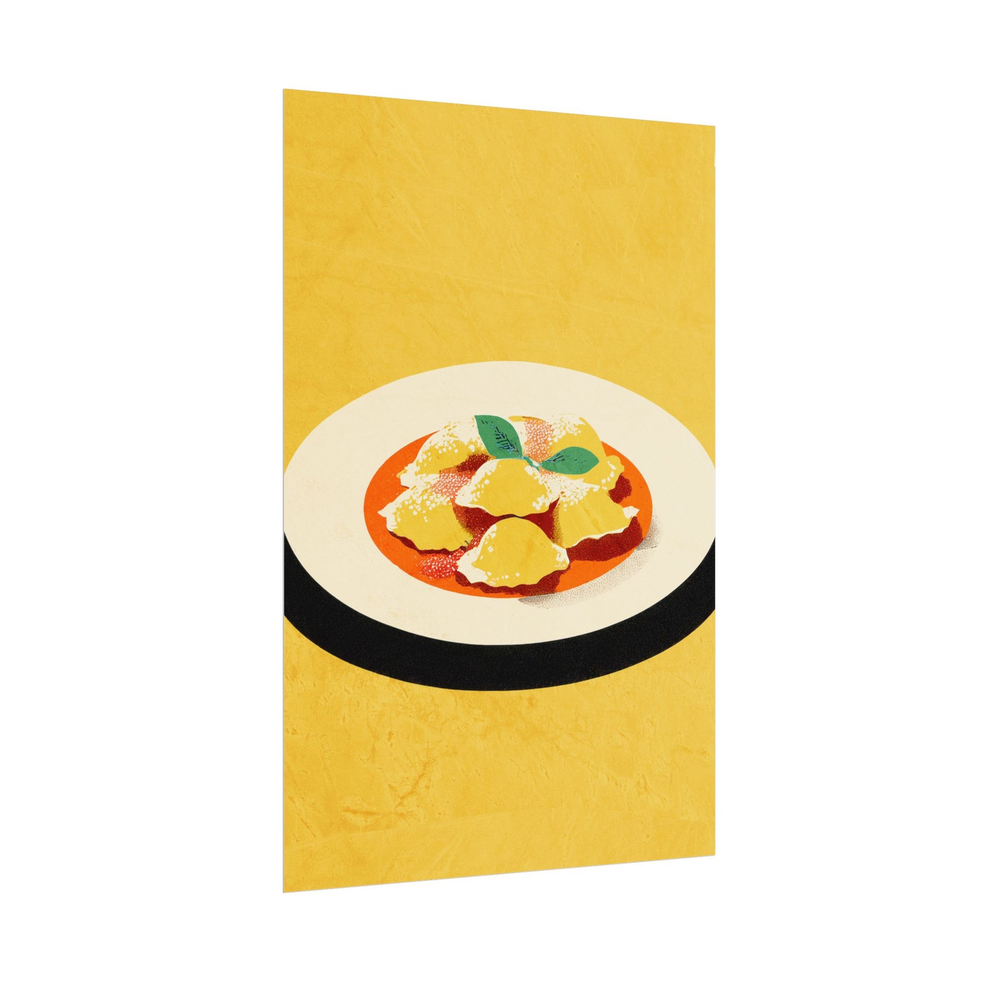 Comfort Food Pop Art Print-Ravioli Pasta Rolled Poster |