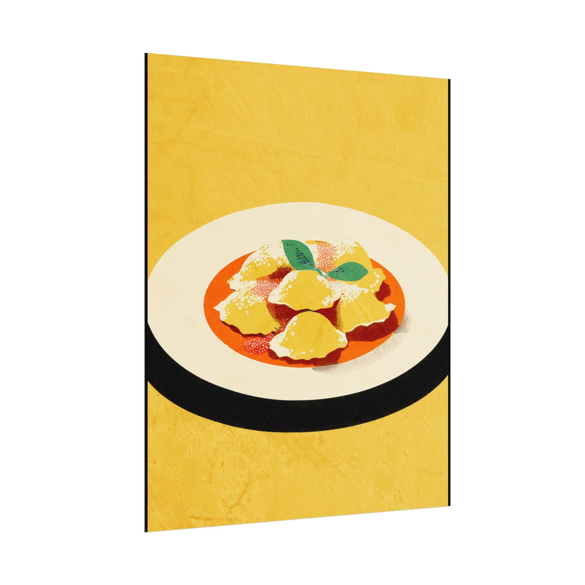 Comfort Food Pop Art Print-Ravioli Pasta Rolled Poster