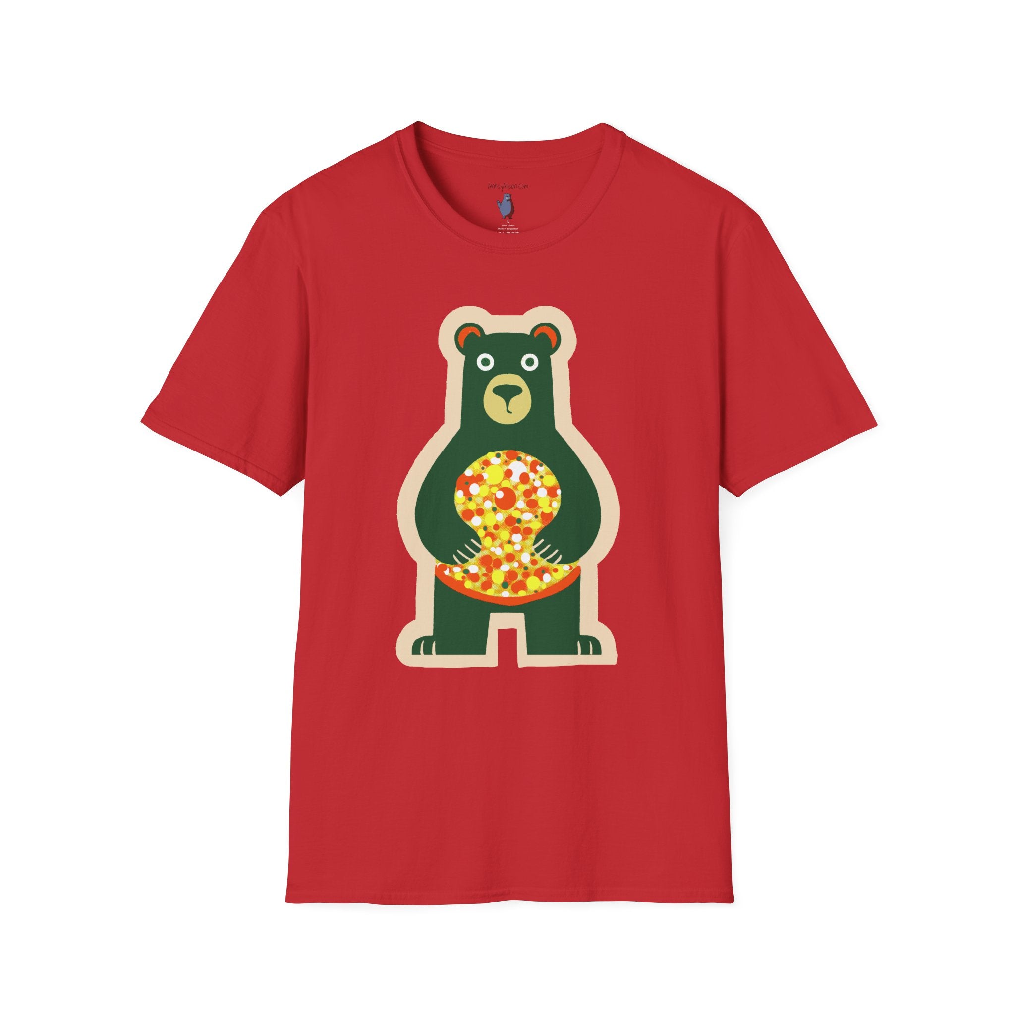 Mod Gumball Bear Graphic Art Tee - 100% Cotton T-Shirt