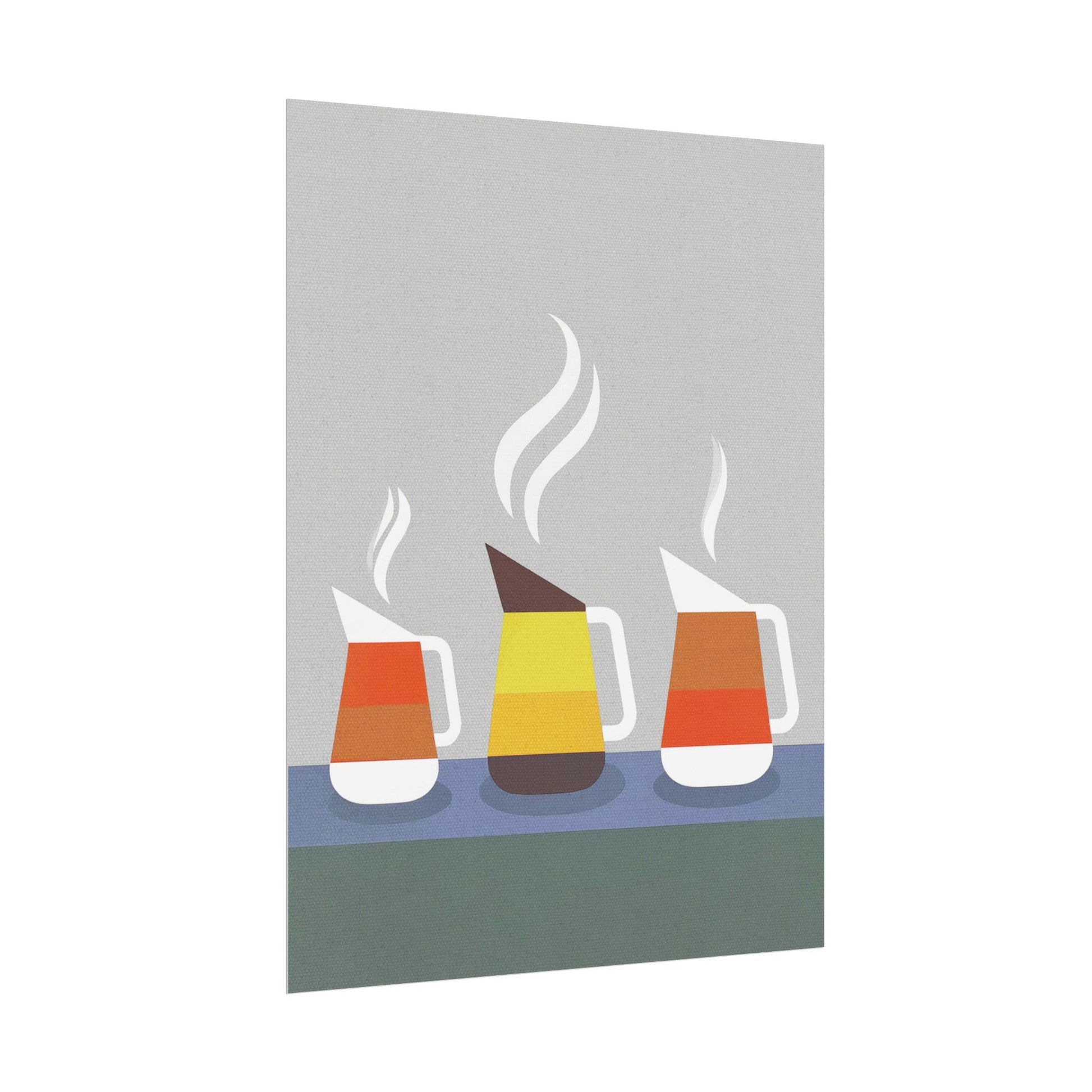 Danish Modern Inspired Coffee Pot Art Print Rolled Poster | Wall Art, Midwest Mod, Danish Modern, Coffee, Coffee Pot