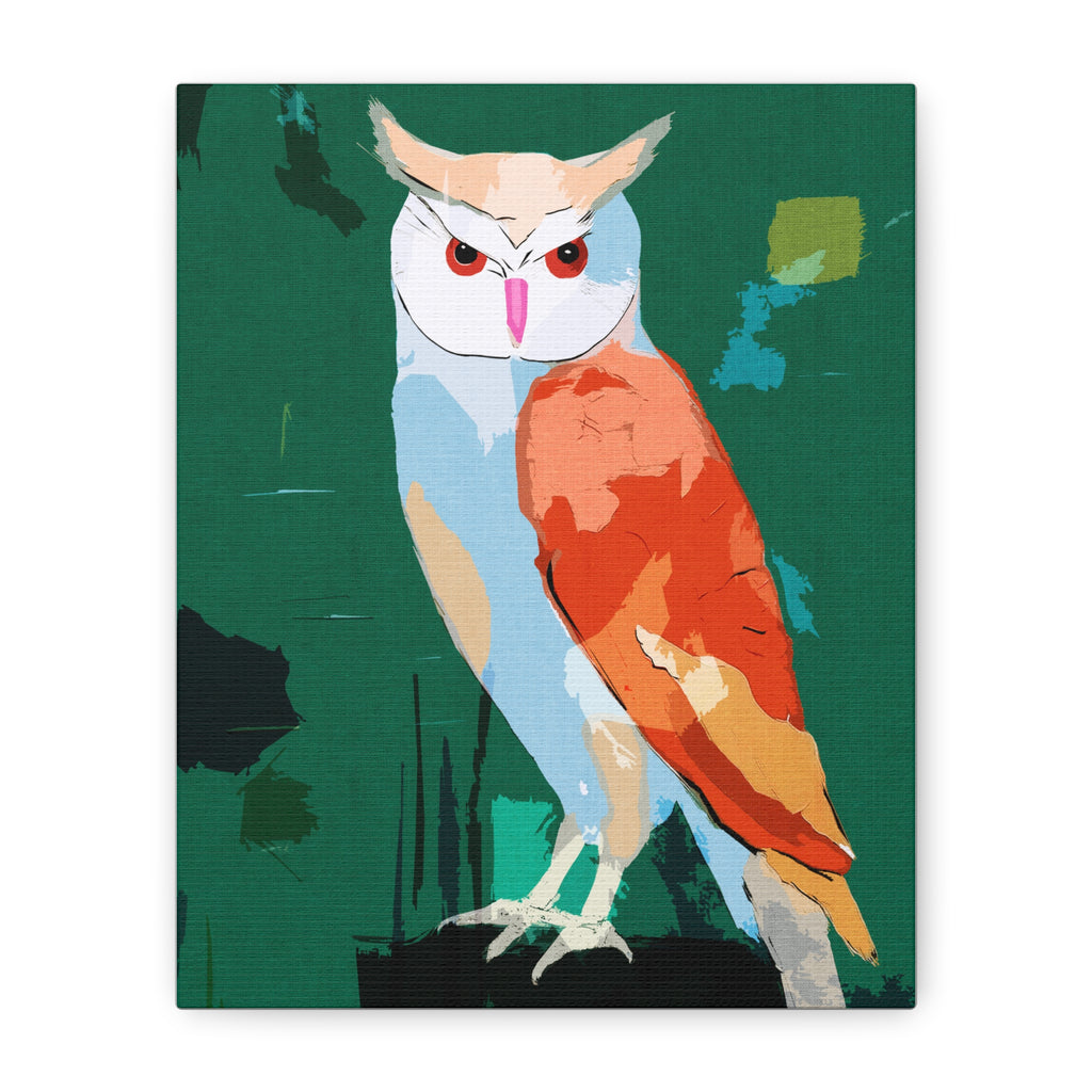 Looking Ahead Abstract Owl - Matte Canvas, Stretched, 1.25"