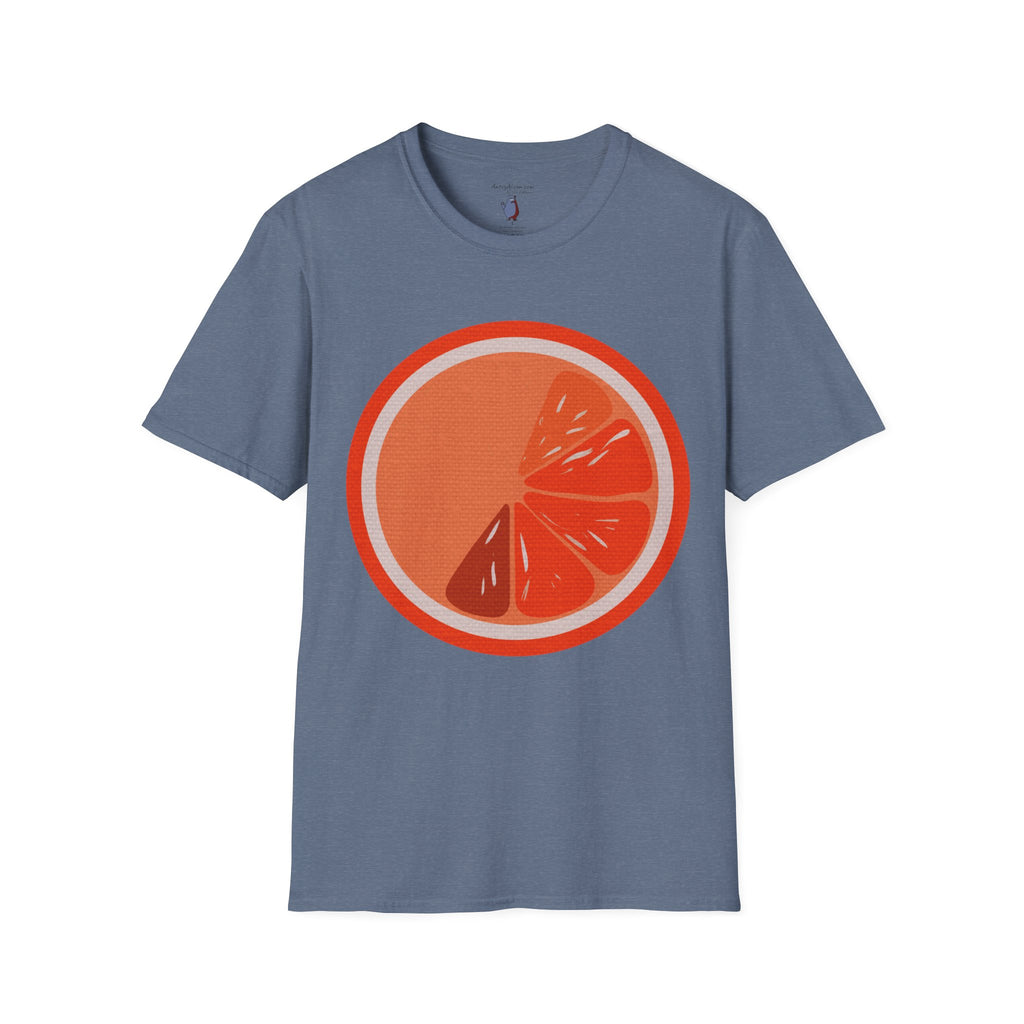 Midwest Modern Pop Icon Orange Slice - 100% Cotton Graphic Tee - orange, fruit