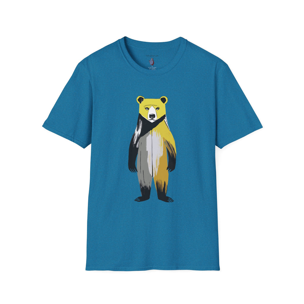 The Painted Black Bear Graphic Art Tee - 100% Cotton T-Shirt