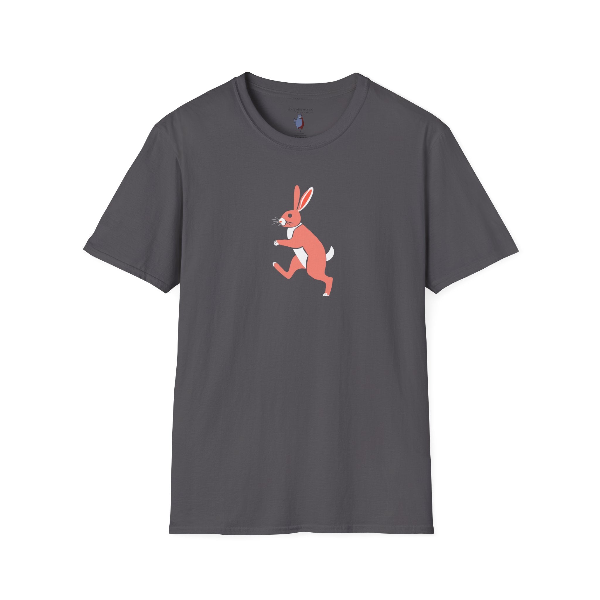 Midwest Modern Run Rabbit Run #6 - 100% Cotton Graphic Tee - animal lovers, rabbit, bunny, easter, spring