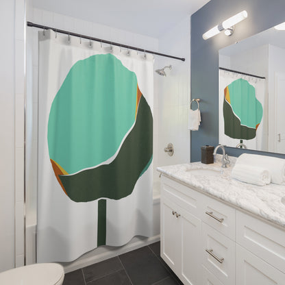 Big Modern Puff Tree Shower Curtain