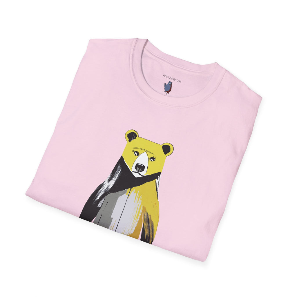 The Painted Black Bear Graphic Art Tee - 100% Cotton T-Shirt