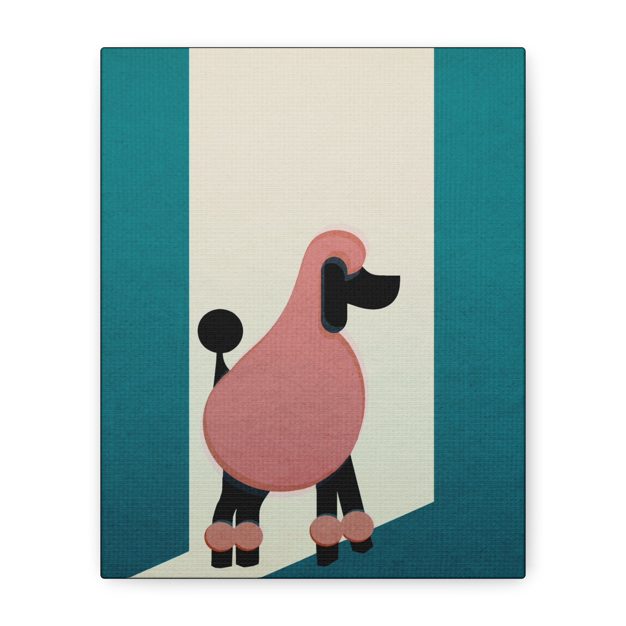 Midwest Modern Poodle Love Print - Matte Canvas, Stretched, 1.25"