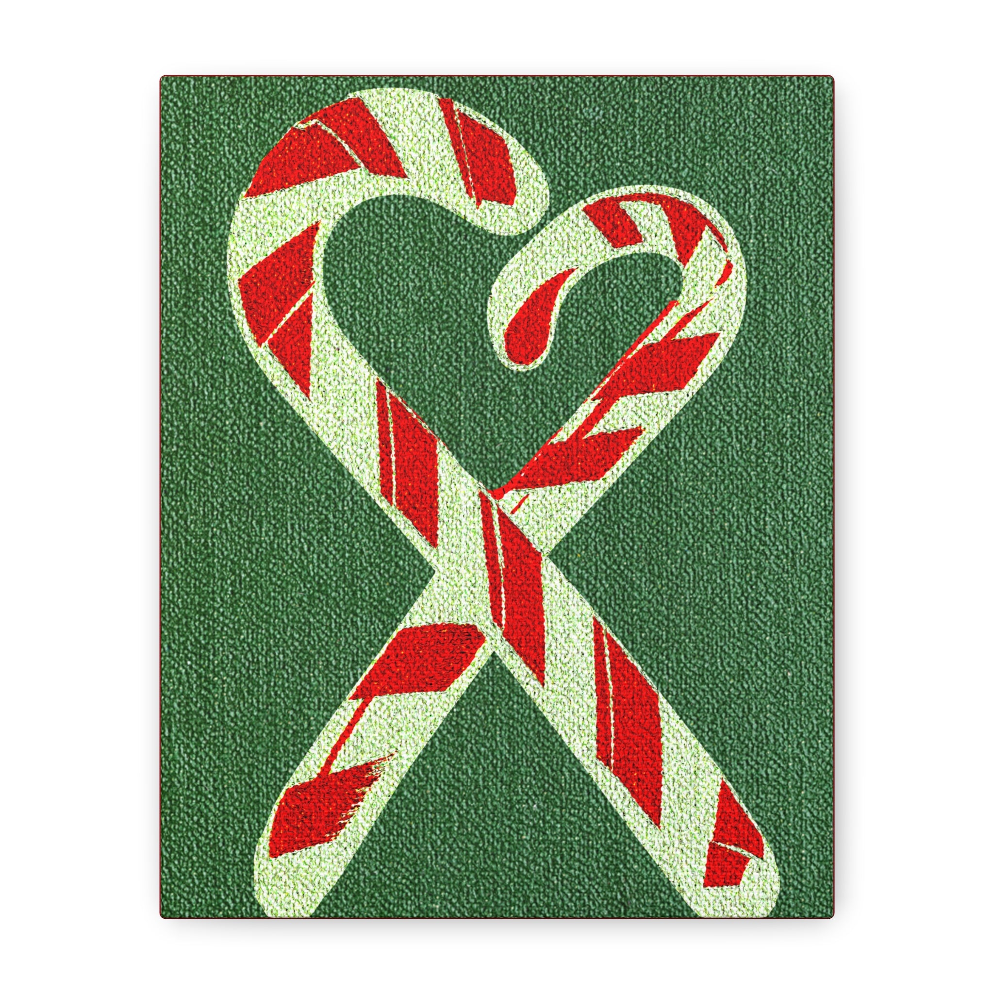 Midwest Mod Holiday Christmas Classic Candy Canes Pop Art Print- Matte Canvas, Stretched, 1.25", holiday decor, Christmas, fishing, lures