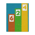 Midwest Modern Random Number 624 Print - Matte Canvas, Stretched, 1.25" -  home decor, wall art, numbers, simple