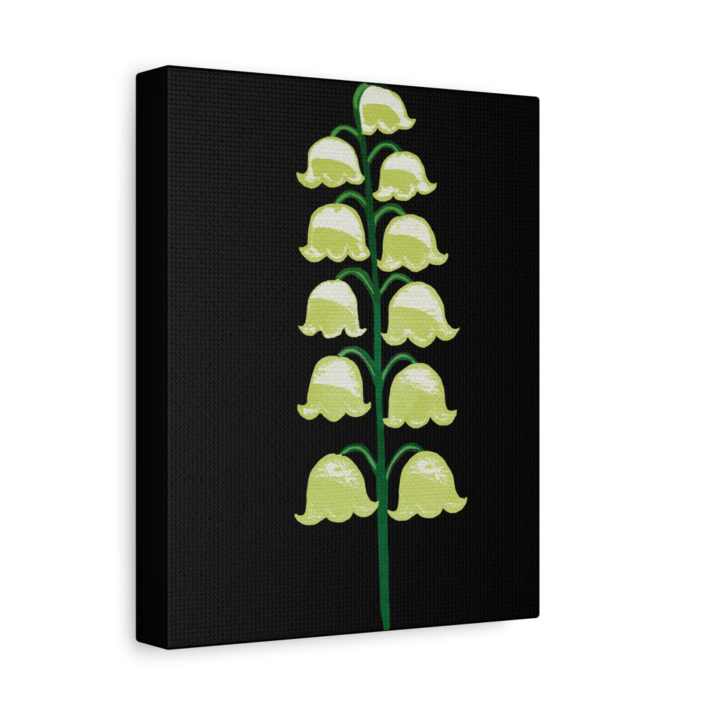 Midwest Modern Abstract Lily of the Valley Floral Print - Matte Canvas, Stretched, 1.25" - Floral, lily